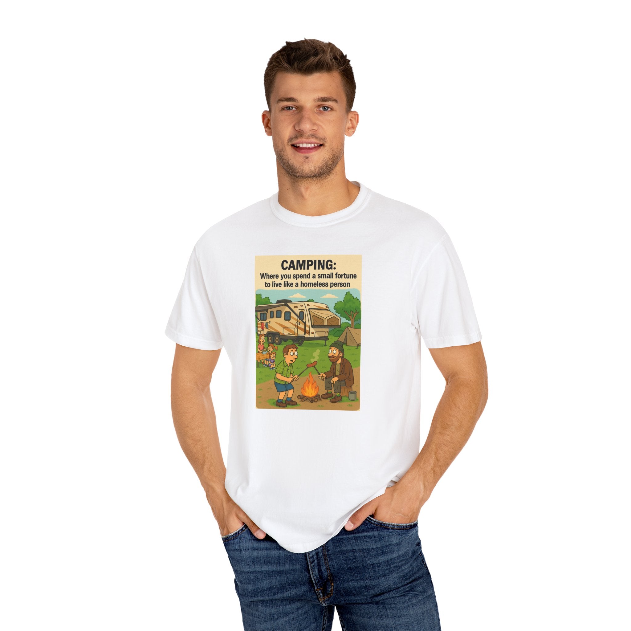 Camping Humor T-Shirt, Unisex Graphic Tee, Adventure Gift, Outdoor Lover Apparel, Funny Camping Shirt