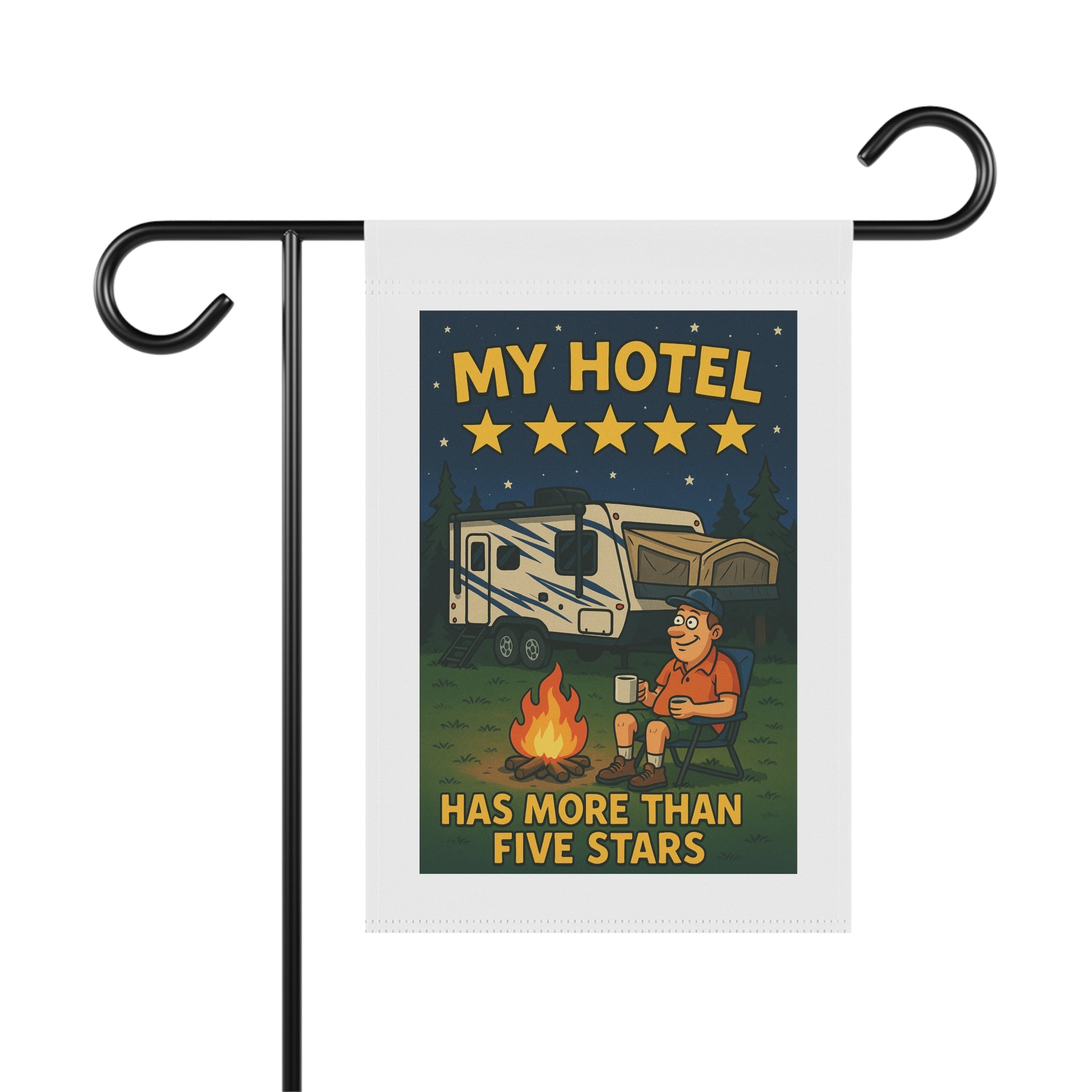 Camping Home Banner, RV Decor, Outdoor Garden Sign, Travel Enthusiast Gift, Camping Flag, Fire Pit Decor