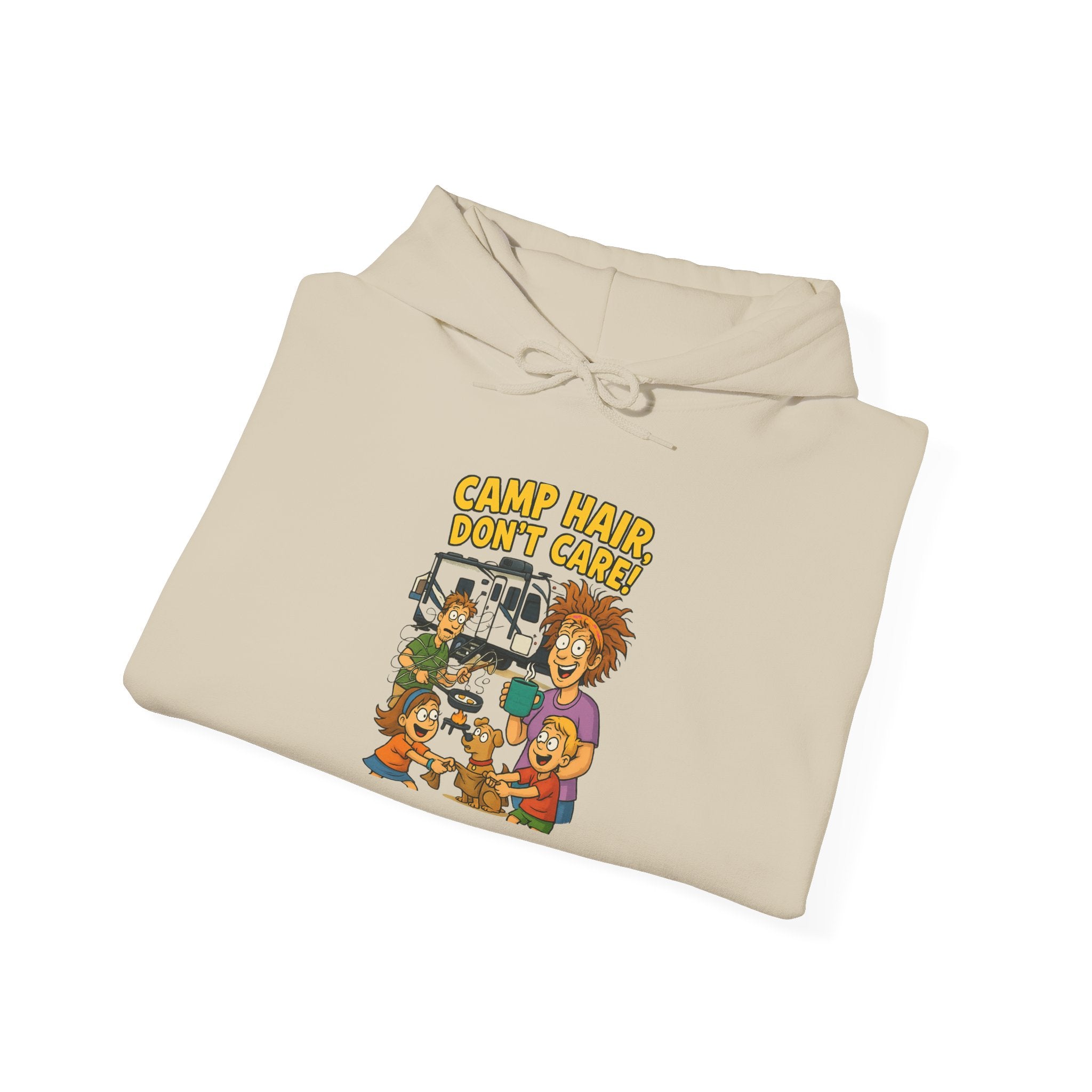 Camp Vibes Unisex Hooded Sweatshirt - Cozy, Funny Gift, Summer Nights, Outdoor Adventure, Camping Apparel