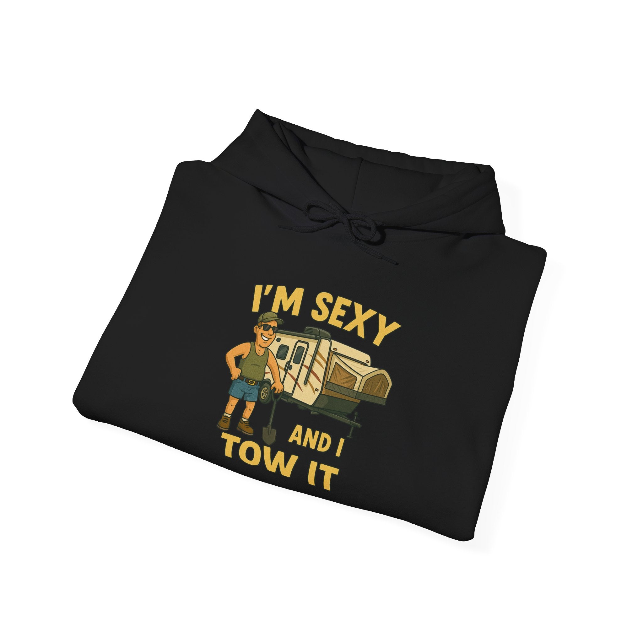 Funny Tow Truck Hoodie, Unisex Heavy Blend Sweatshirt, Gifts for Towing Enthusiasts, Quirky Casual Wear, Humor Apparel, Birthday Gift