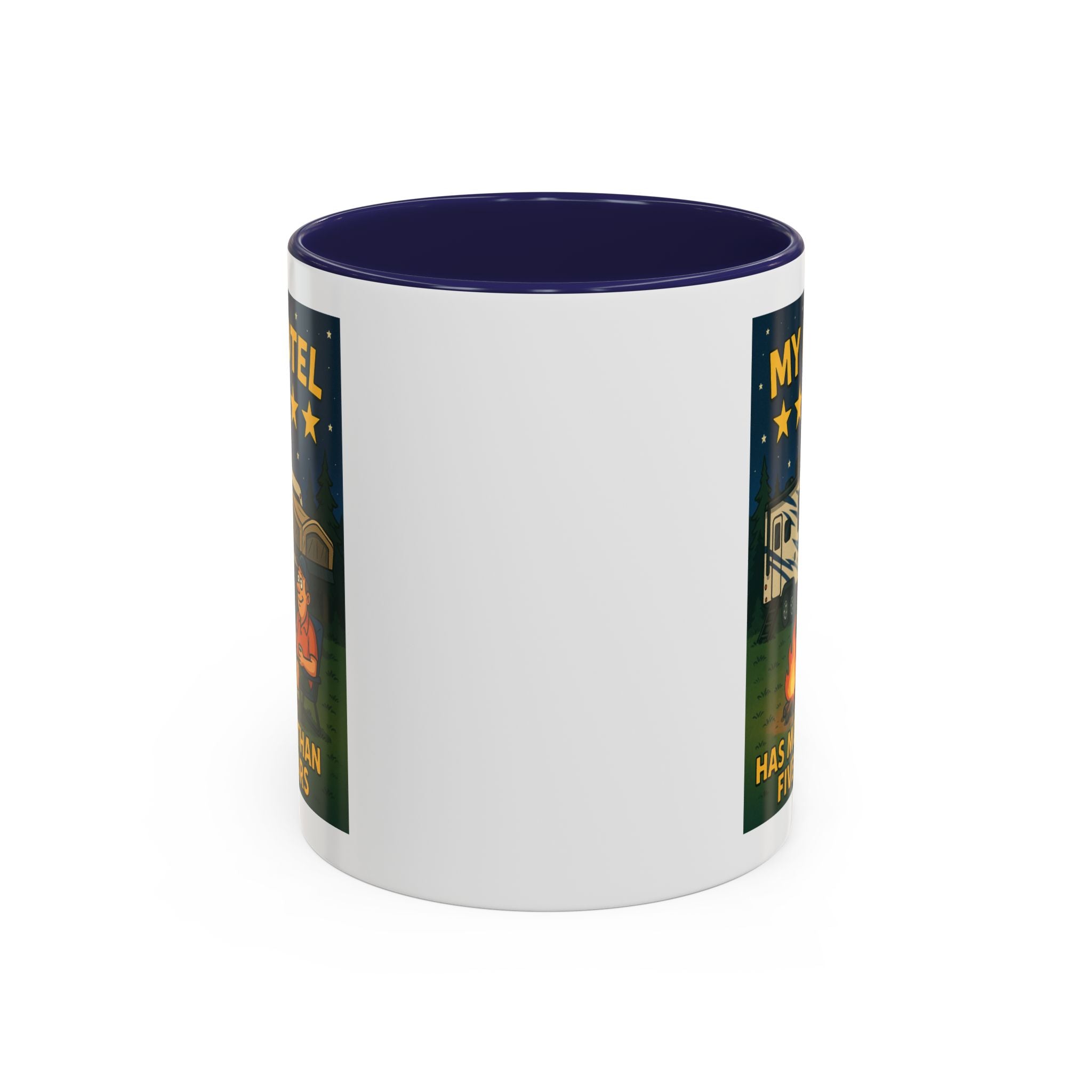 Camping-Themed Accent Coffee Mug | Perfect for RV Lovers, Campers, Travelers, Cozy Nights, Outdoor Adventures, Unique Gift Ideas