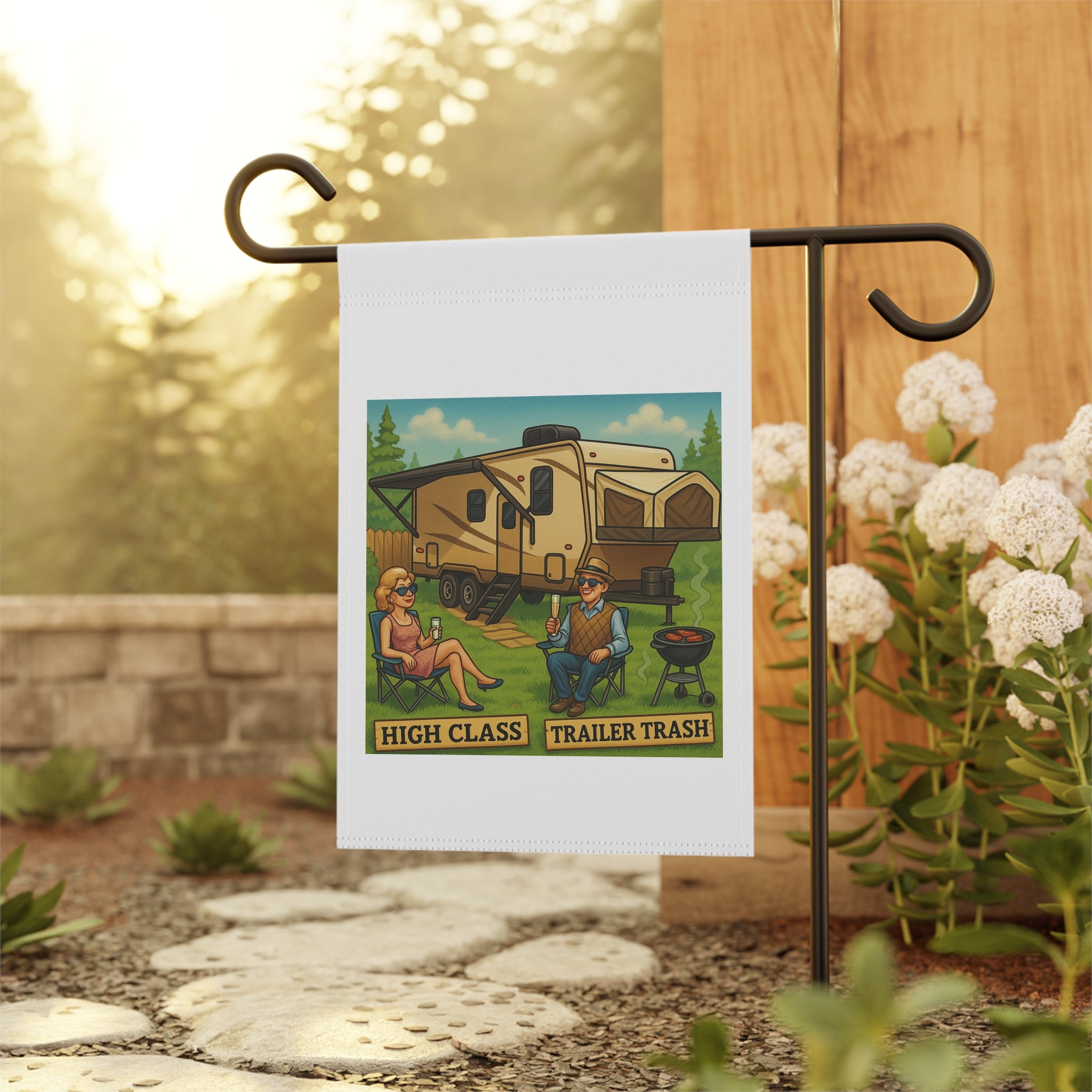 High Class Trailer Trash Garden Banner