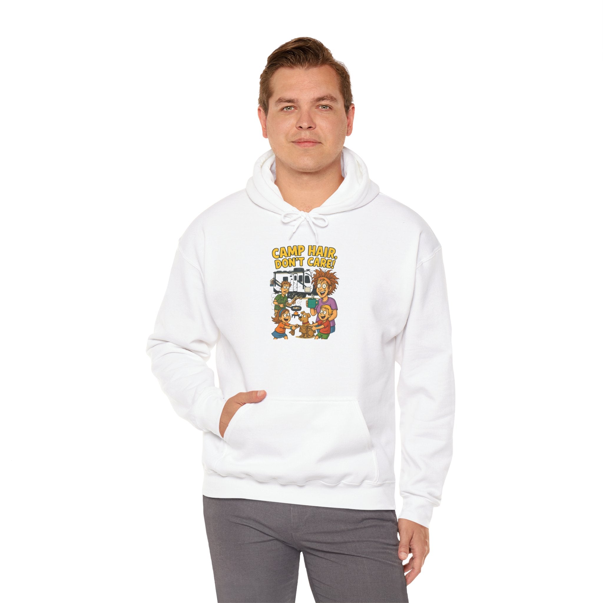 Camp Vibes Unisex Hooded Sweatshirt - Cozy, Funny Gift, Summer Nights, Outdoor Adventure, Camping Apparel