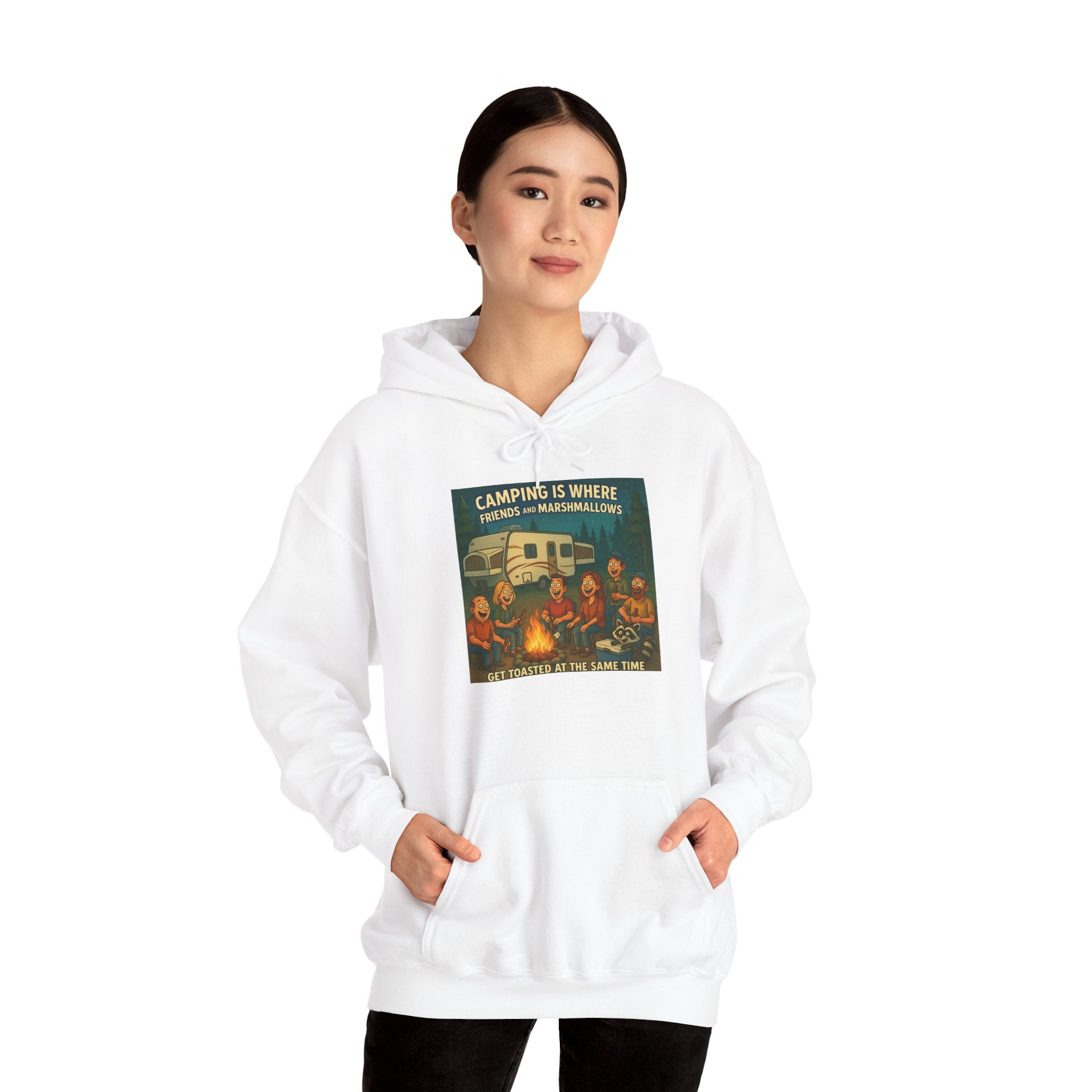 Vintage Camping Unisex Hooded Sweatshirt - Cozy Outdoor Lover Gift, Great for Campfire Nights, Adventure Apparel
