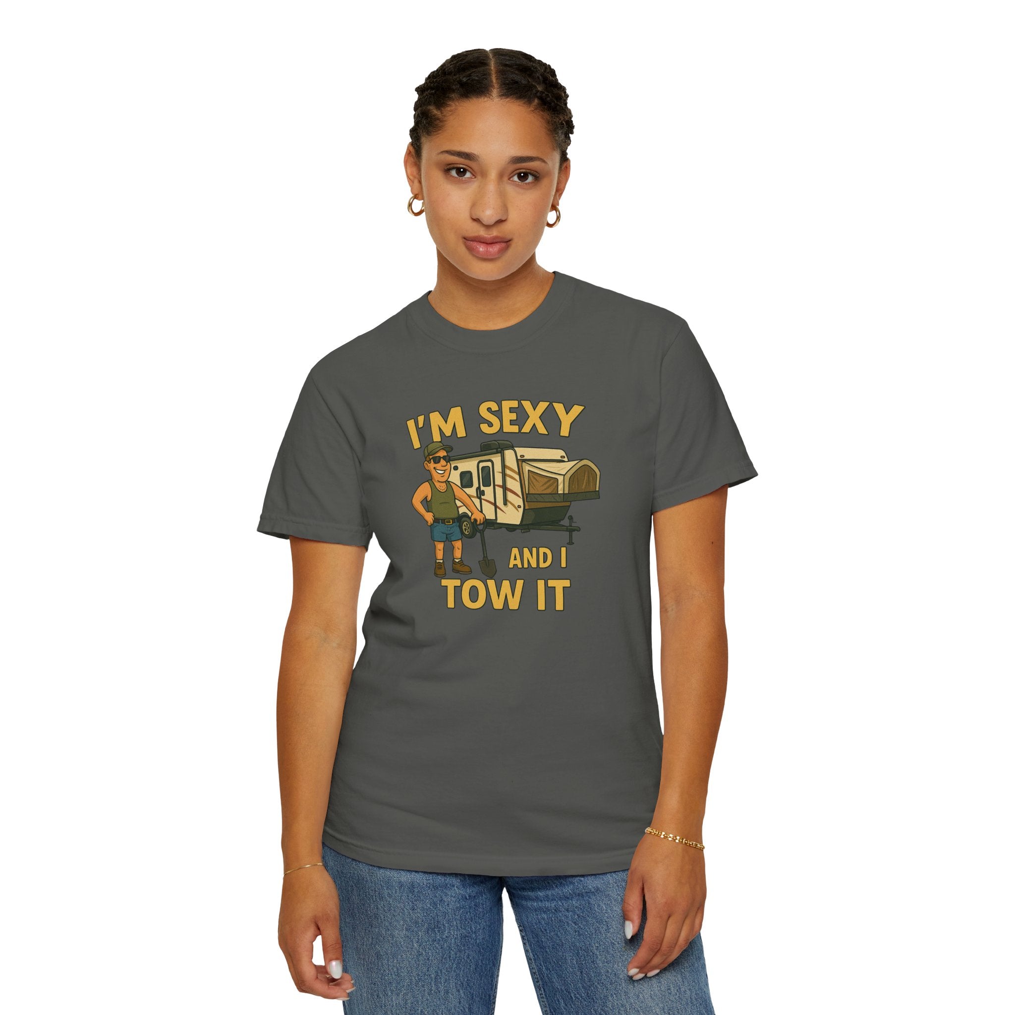 Playful Camping T-Shirt, I'm Sexy and I Tow It Tee, Unisex Outdoor Shirt, Funny Gift for RV Lovers, Travel T-Shirt, Casual Summer Wear