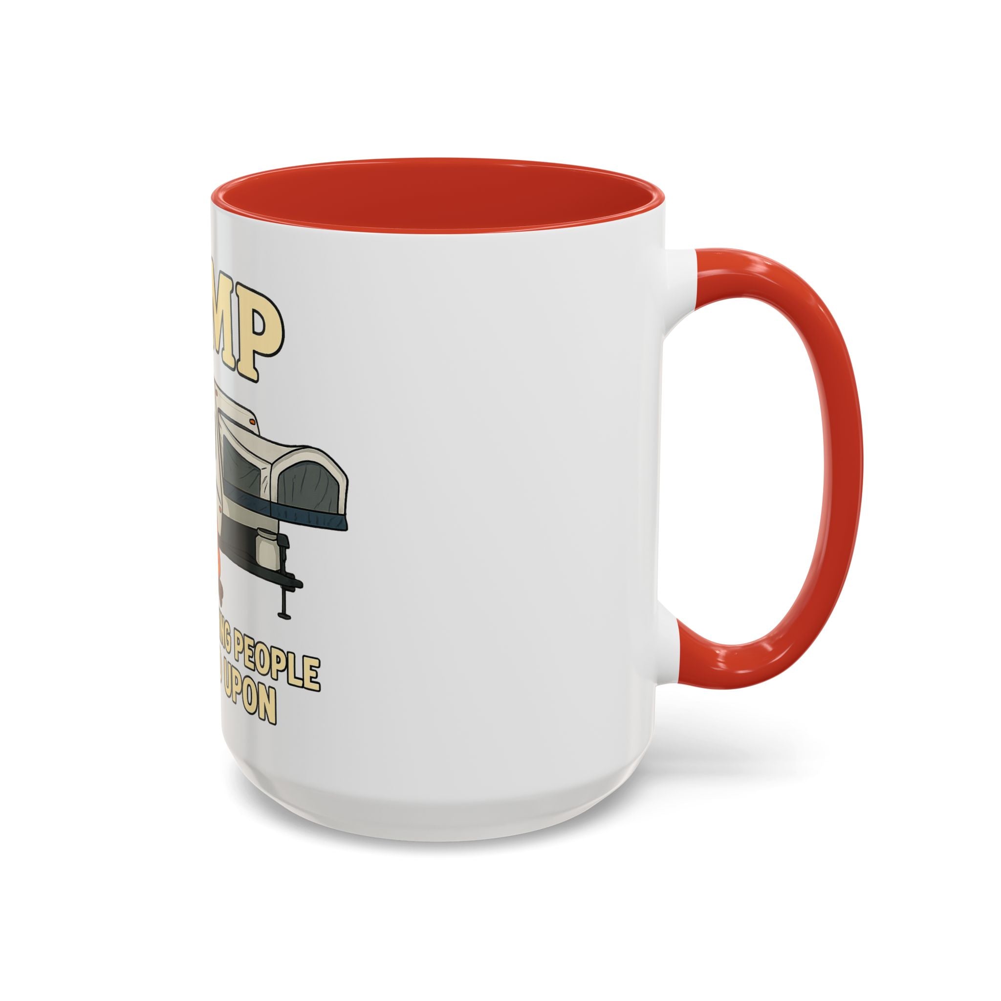 Camping Humor Coffee Mug - I Camp Because Punching People is Frowned Upon