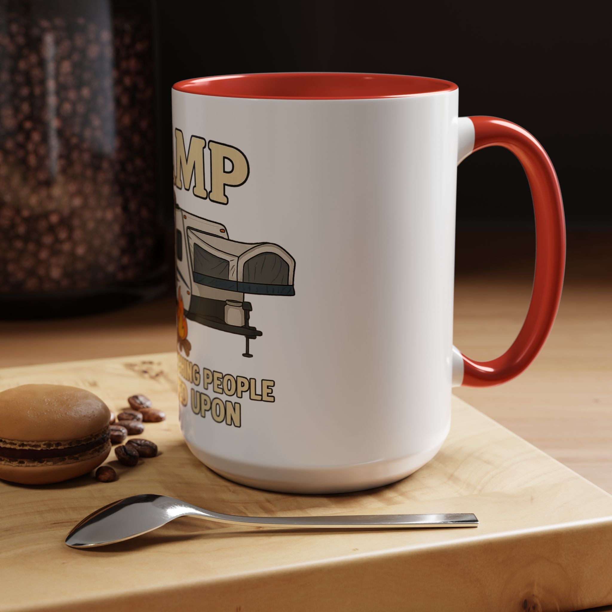 Camping Humor Coffee Mug - I Camp Because Punching People is Frowned Upon