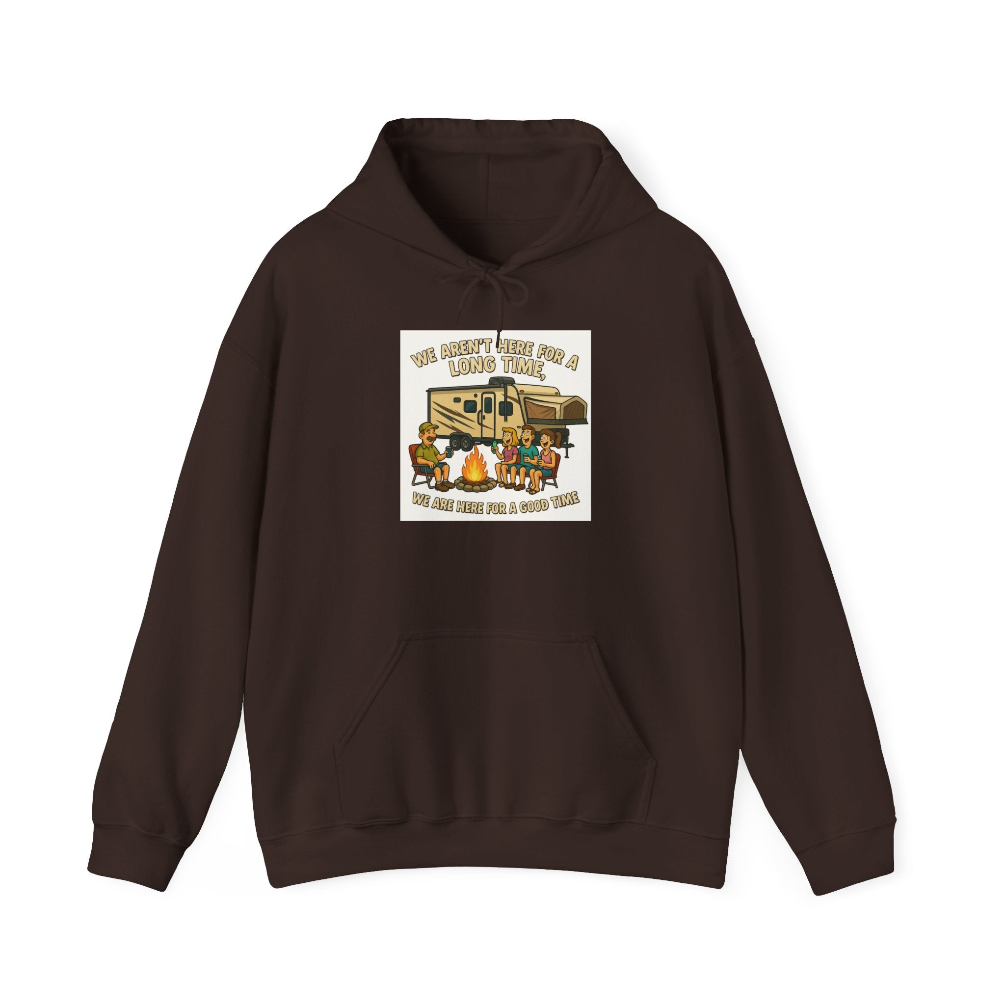 Adventure Awaits Graphic Hoodie - We aren't here for a long time, we are here for a good time