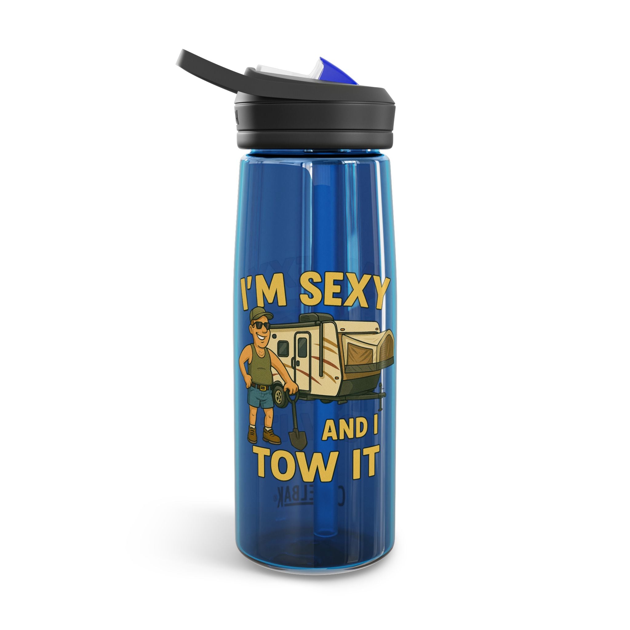 Funny Camper Water Bottle, 20oz/25oz, Outdoor Gear, Camping Gift, Humorous Hydration