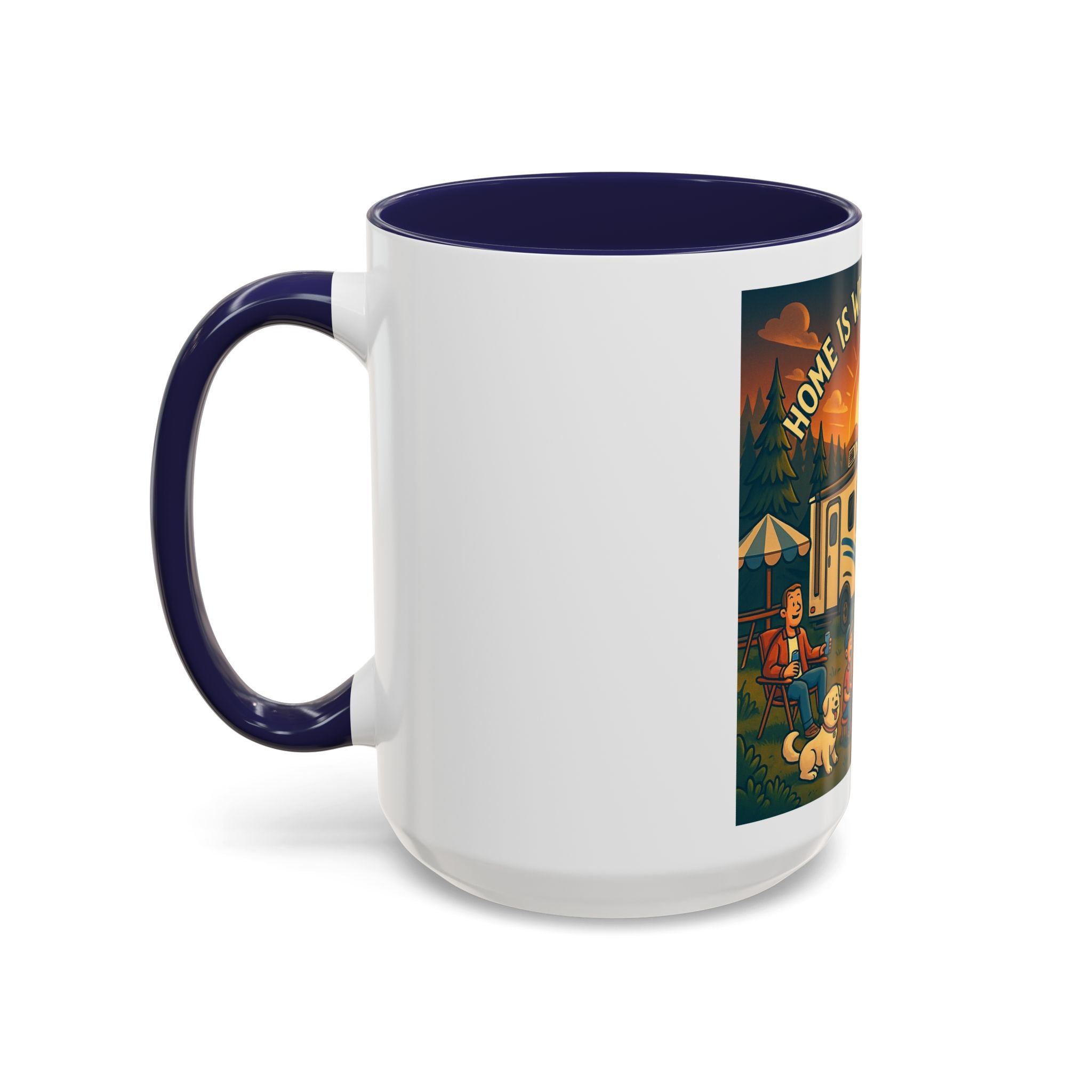 Camping Coffee Mug, Home is Where You Park It, RV Life Mug, Adventure Gift, Outdoor Enthusiast Drinkware