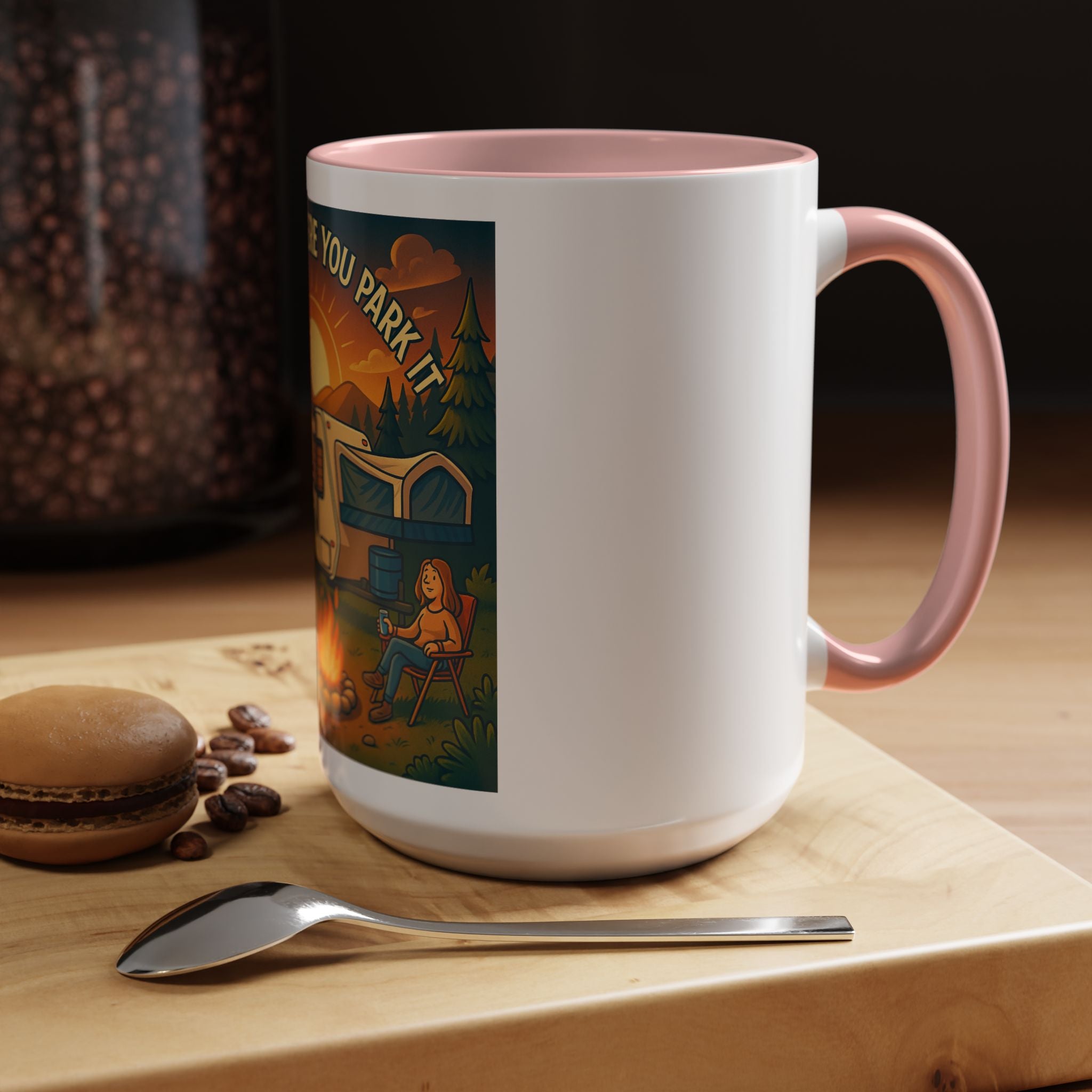 Camping Coffee Mug, Home is Where You Park It, RV Life Mug, Adventure Gift, Outdoor Enthusiast Drinkware