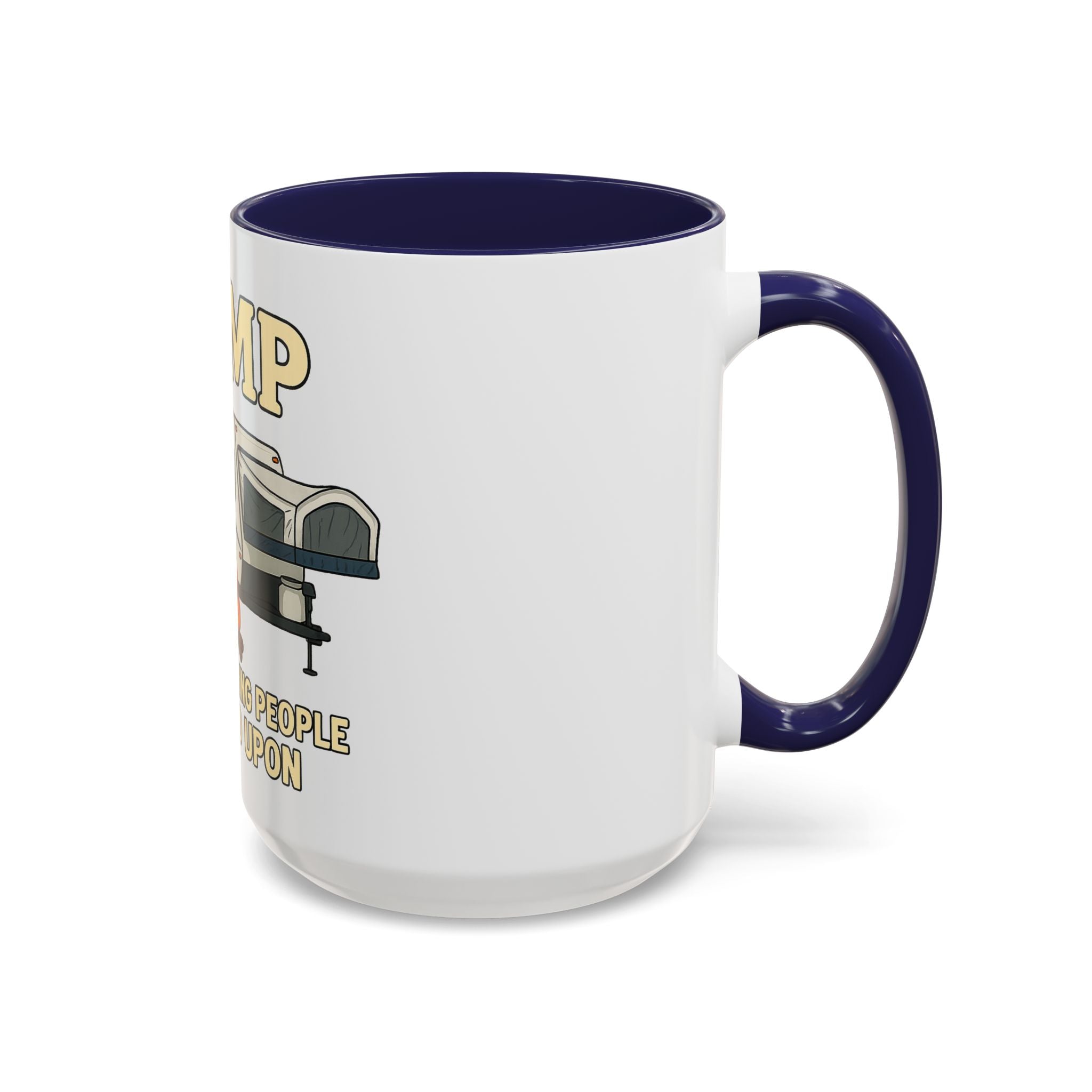 Camping Humor Coffee Mug - I Camp Because Punching People is Frowned Upon