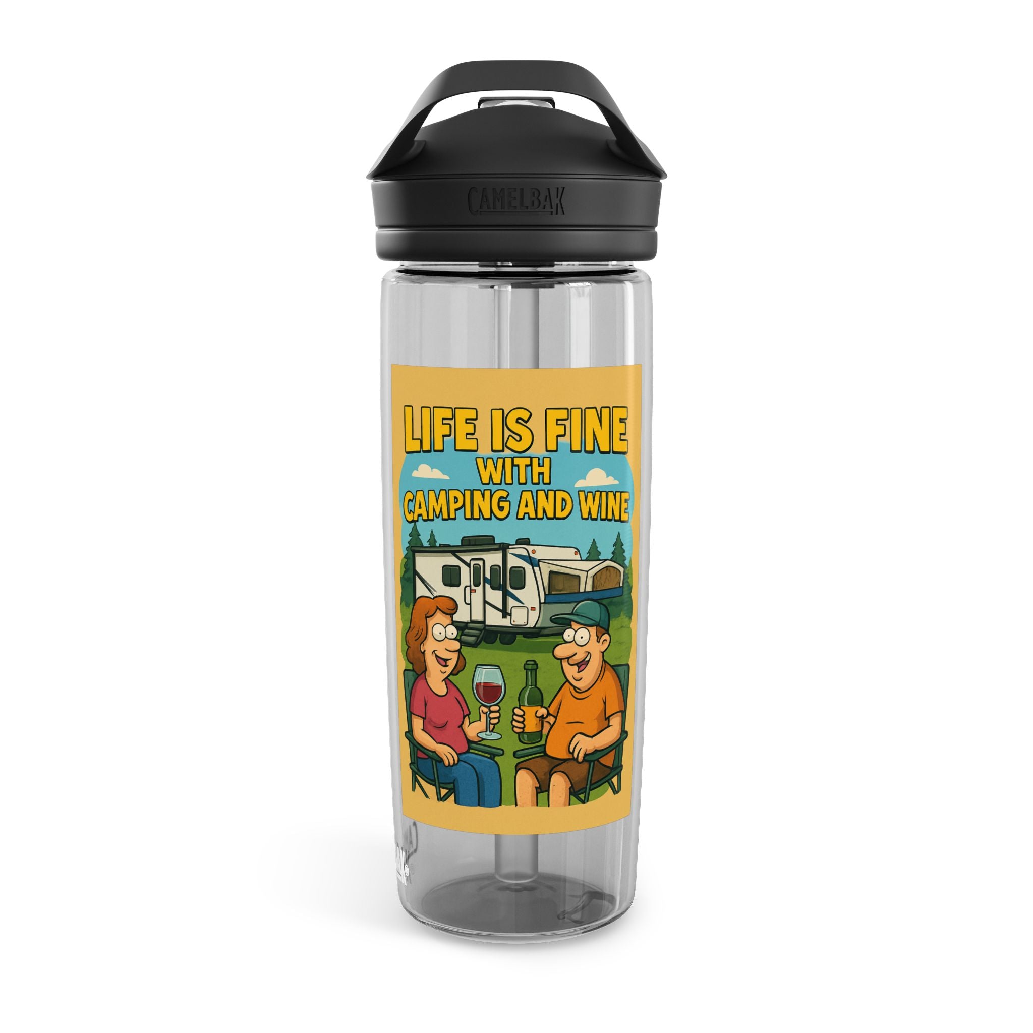 Camping & Wine Water Bottle, Outdoor Hydration, Gifts for Campers, Travel Bottle, Summer Adventures, Eco-Friendly Hydration