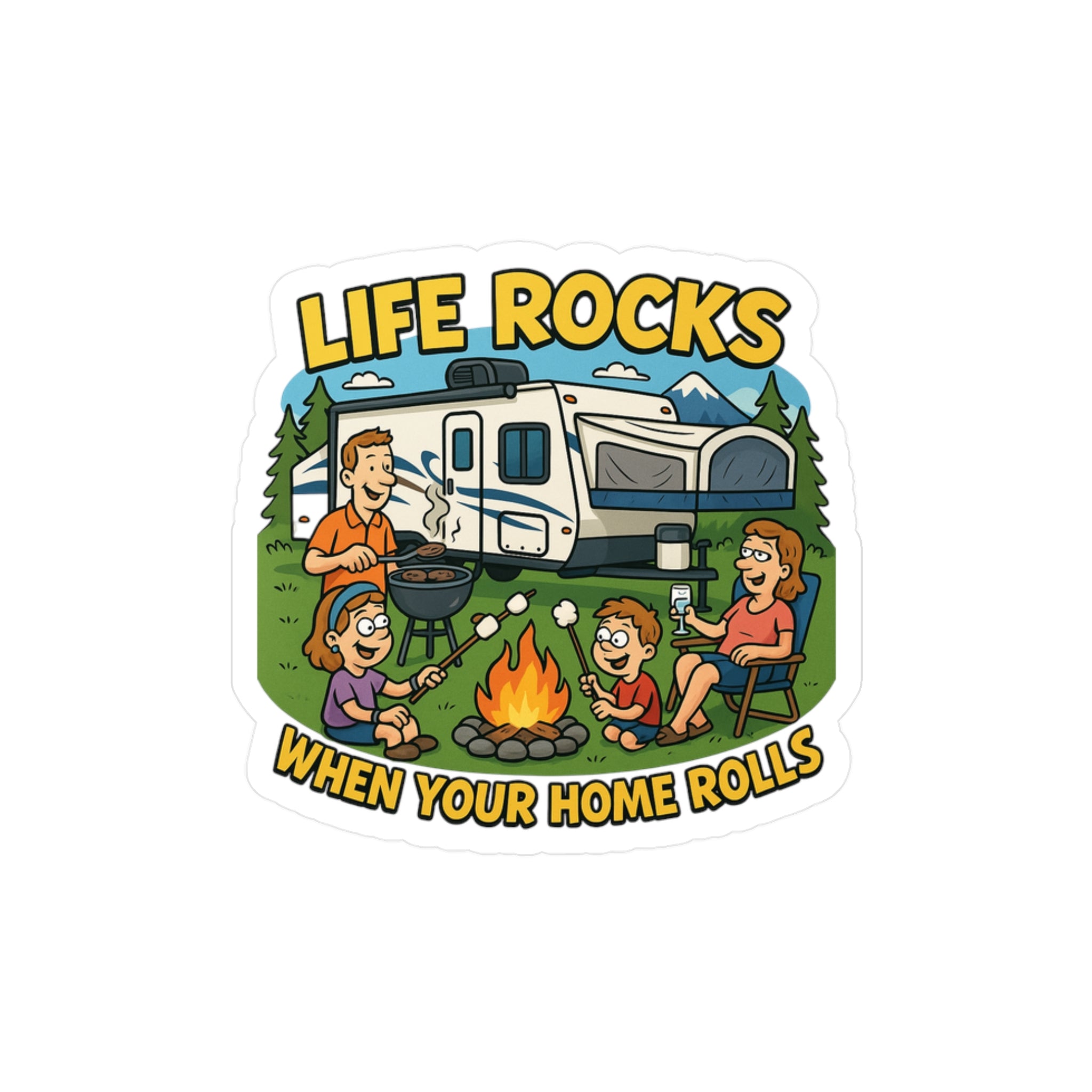 RV Life Vinyl Decals, Camping Stickers for Travelers, Adventure Decor, Outdoor Stickers, Home on Wheels