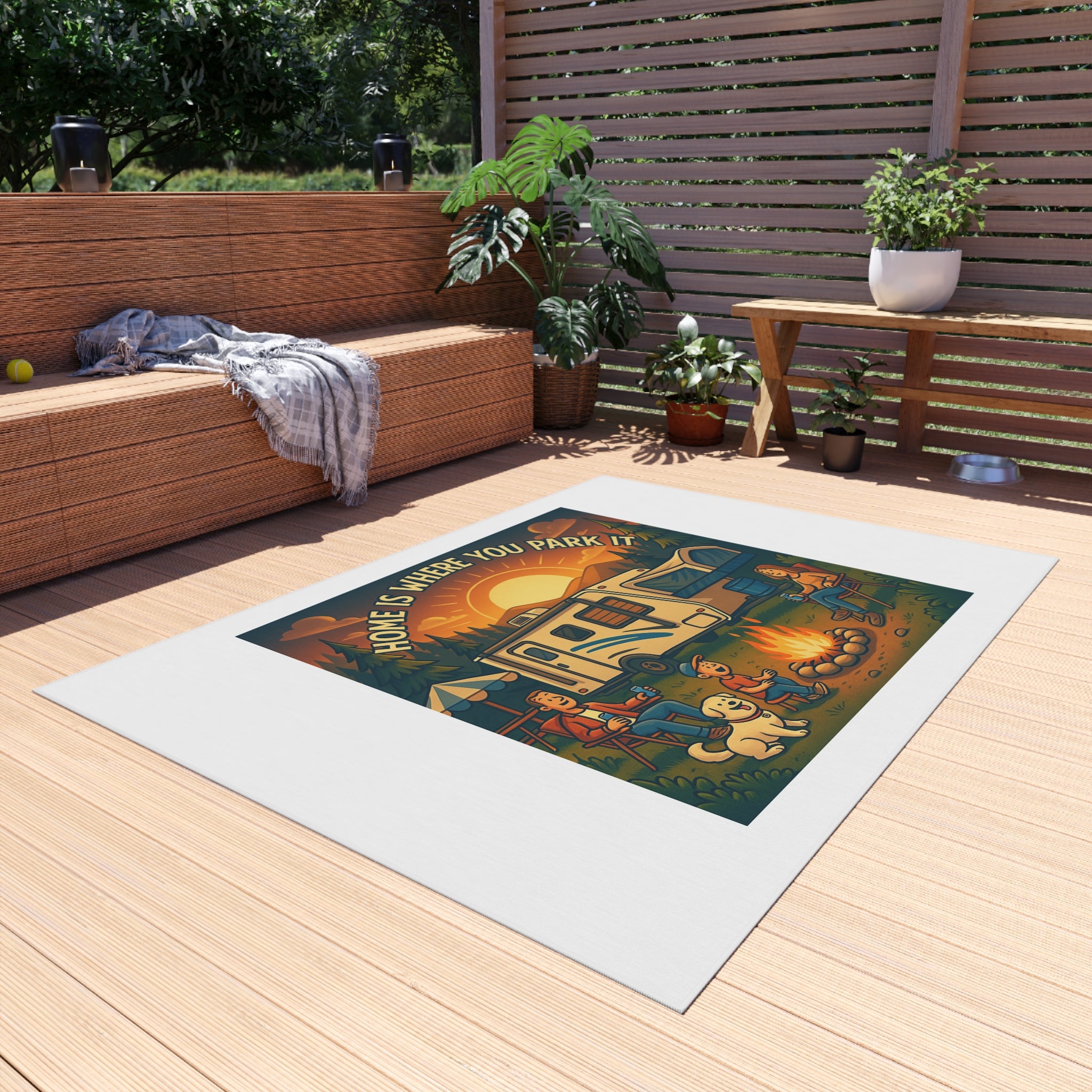 Cozy Outdoor Rug - Perfect for Camping, RVing, Patios, Home Decor, Bohemian Style