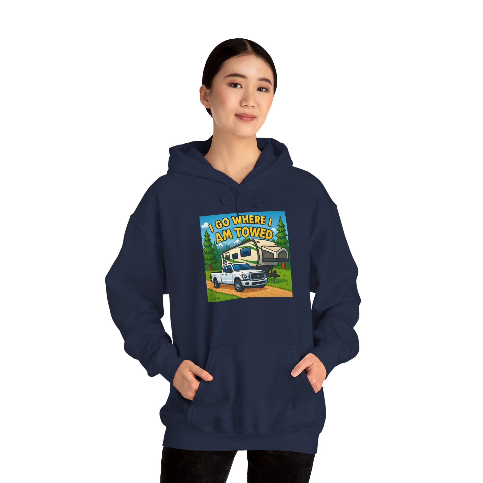 Adventure-Themed Hooded Sweatshirt - Perfect for Travel Enthusiasts, Camper Gifts, Cozy Outings, Outdoor Activities, Road Trip Essentials