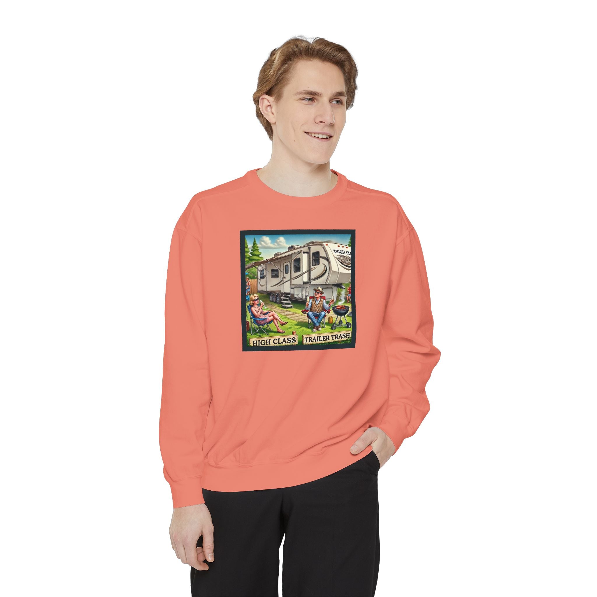 Sweatshirt - High Class, Trailer Trash Design