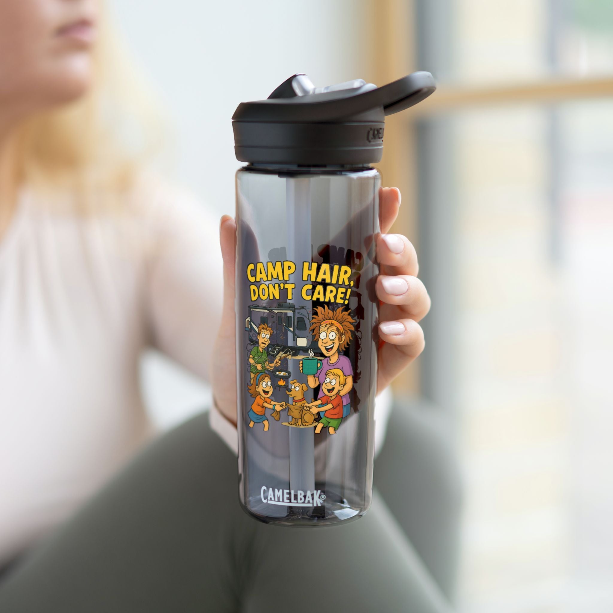 Fun Cartoon Water Bottle, BPA-Free Flask for Outdoor Adventures, Gift for Kids, Hydro Flask for Campers, Ideal for Travel & Exercise