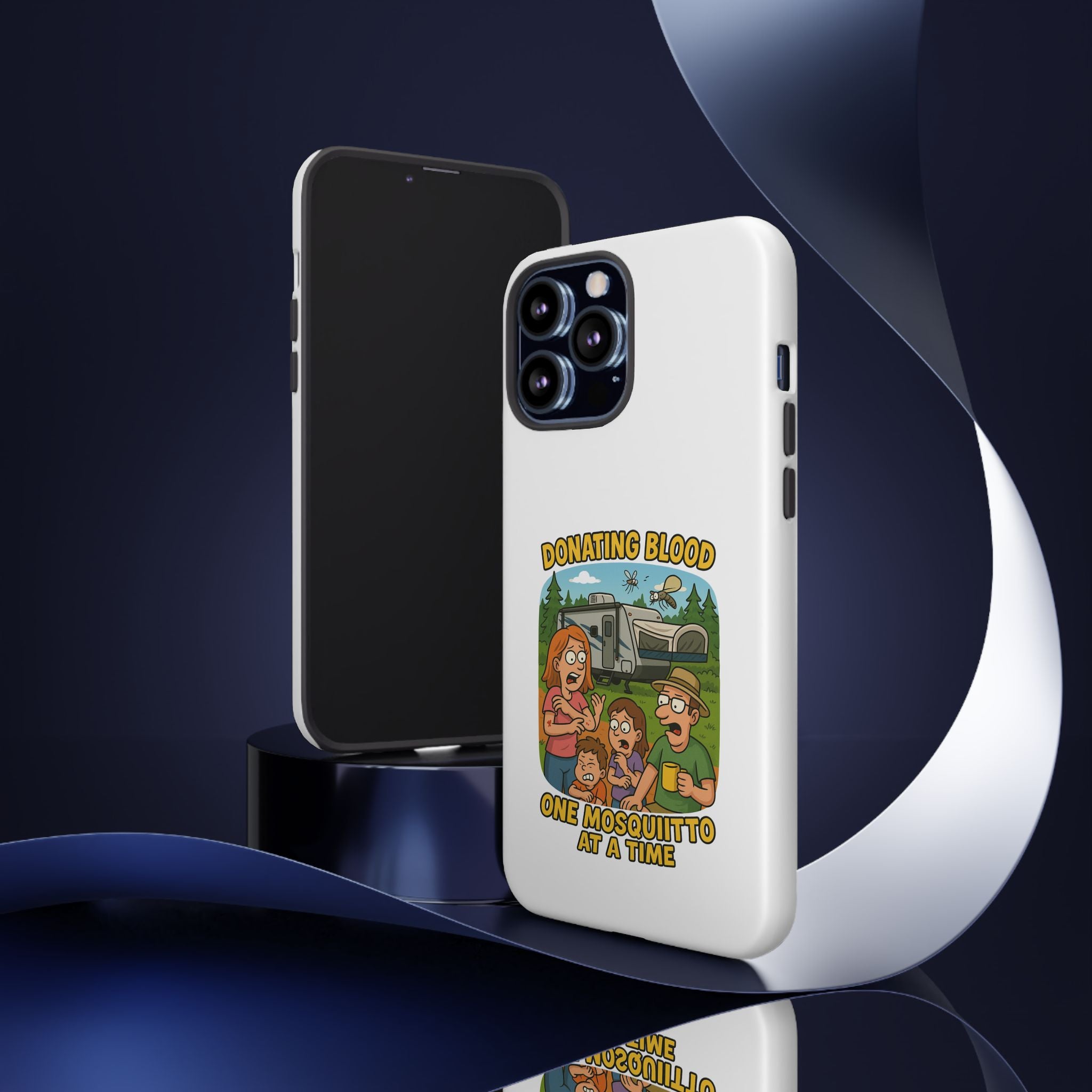 Humorous Phone Case - Donating Blood Mosquito Design, Funny Gift for Nurses, Outdoor Lovers, Eco-Friendly Gift, Summer Fun