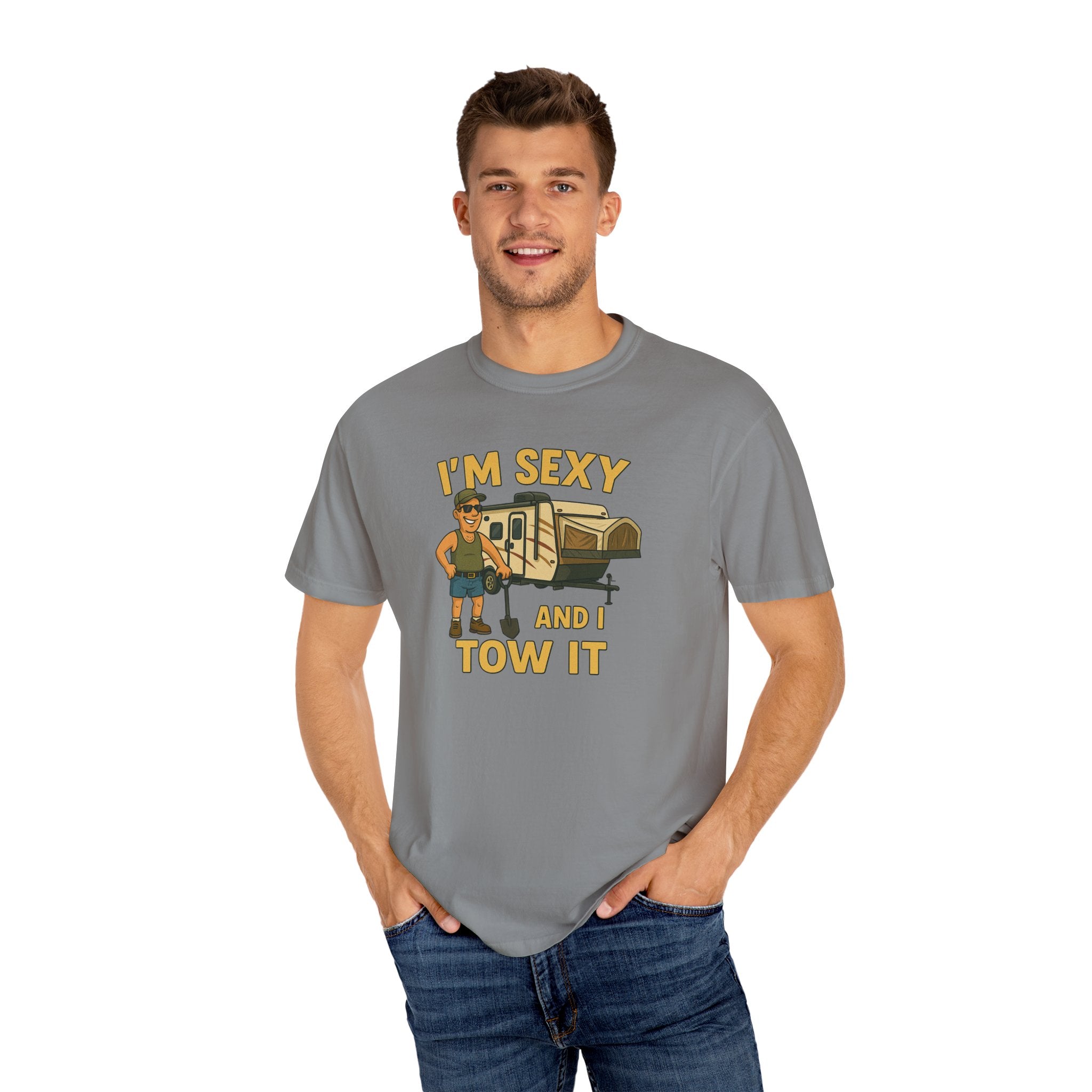 Playful Camping T-Shirt, I'm Sexy and I Tow It Tee, Unisex Outdoor Shirt, Funny Gift for RV Lovers, Travel T-Shirt, Casual Summer Wear