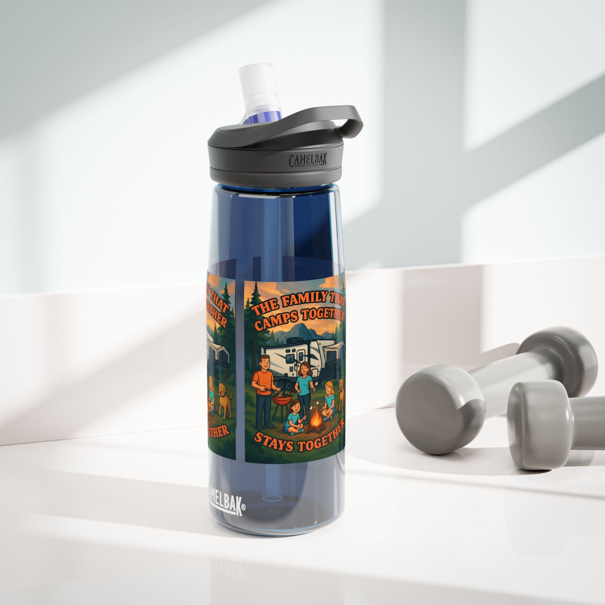 Family Camping Water Bottle, Outdoor Hydration Bottle, Eco-Friendly Gift, Adventure Accessory, Summer Camp Essential, Picnic Gear
