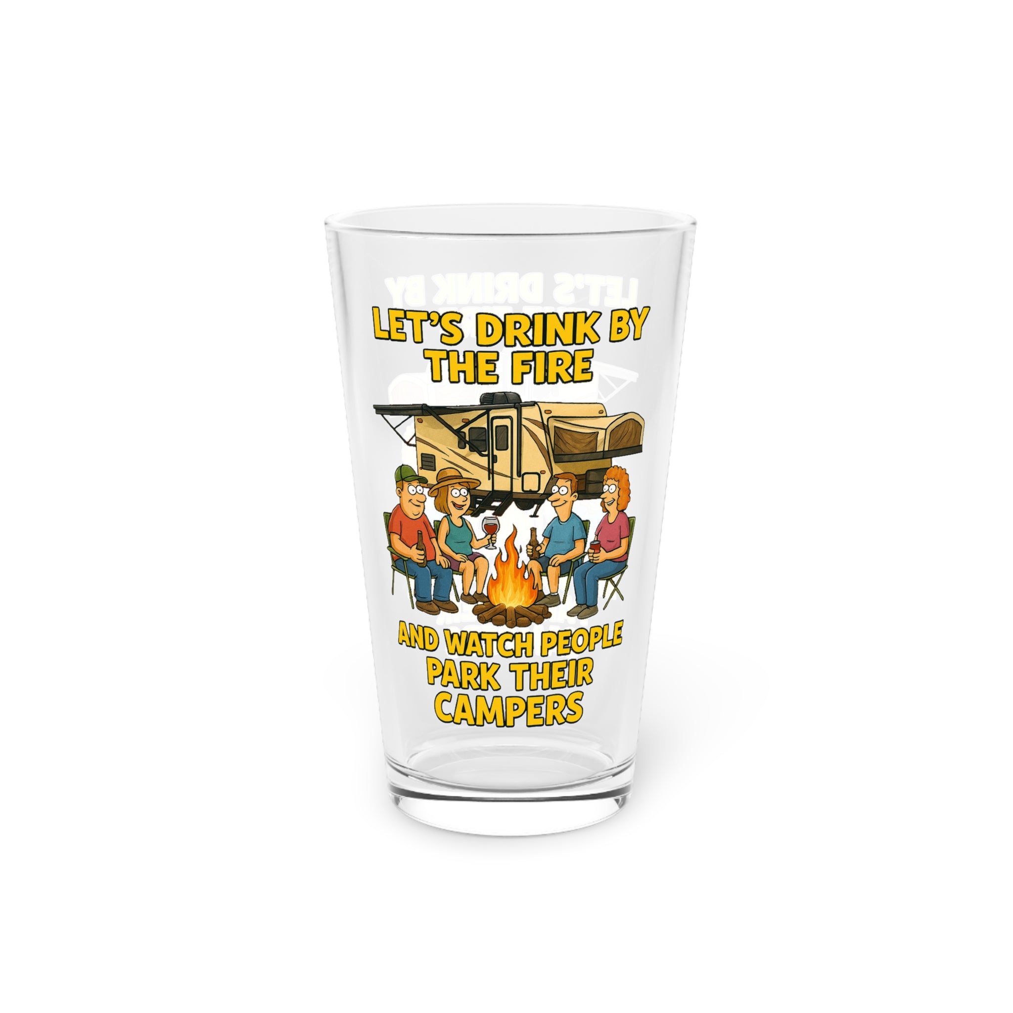 Cozy Camping Pint Glass - Fun Outdoor Drinkware for Campers, BBQ Gatherings, Summer Parties, Father's Day Gifts, Unique Housewarming, [...]