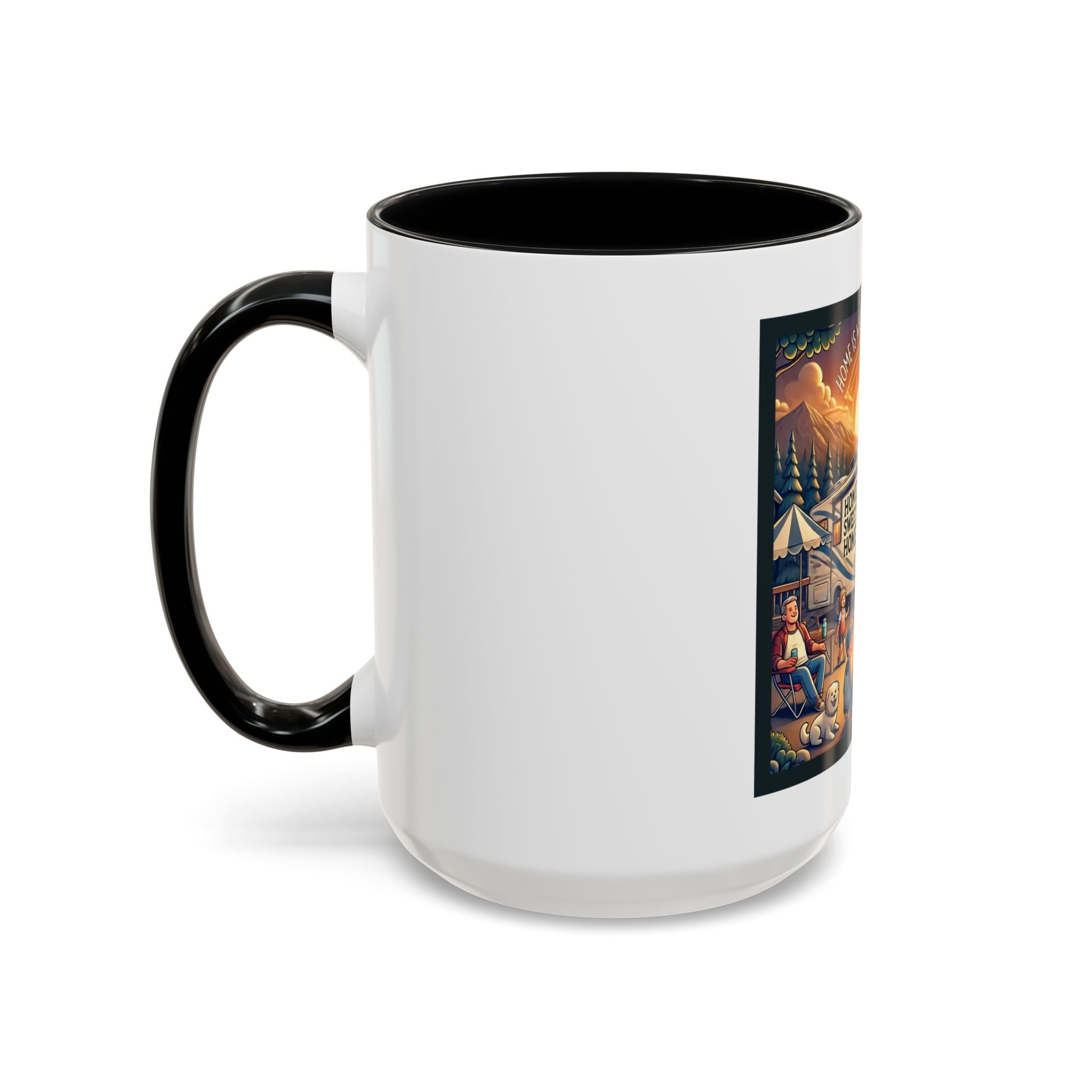 Mug - Home is where you park it Accent Coffee Mug (11, 15oz)