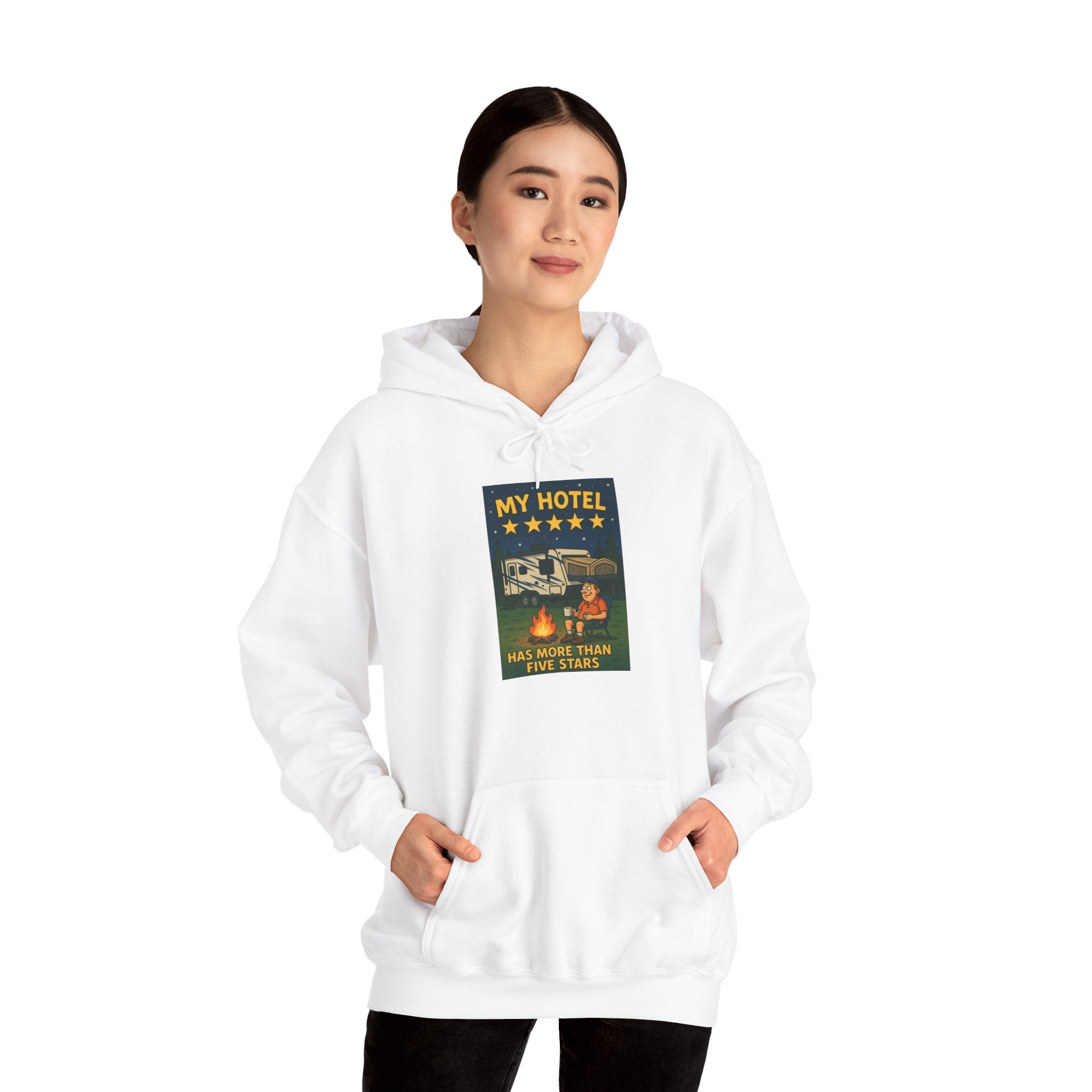 Cozy Camping Hoodie - My Hotel, Outdoor Adventure Apparel, Travel Gift, Nature Lovers Sweatshirt, Camping Gear