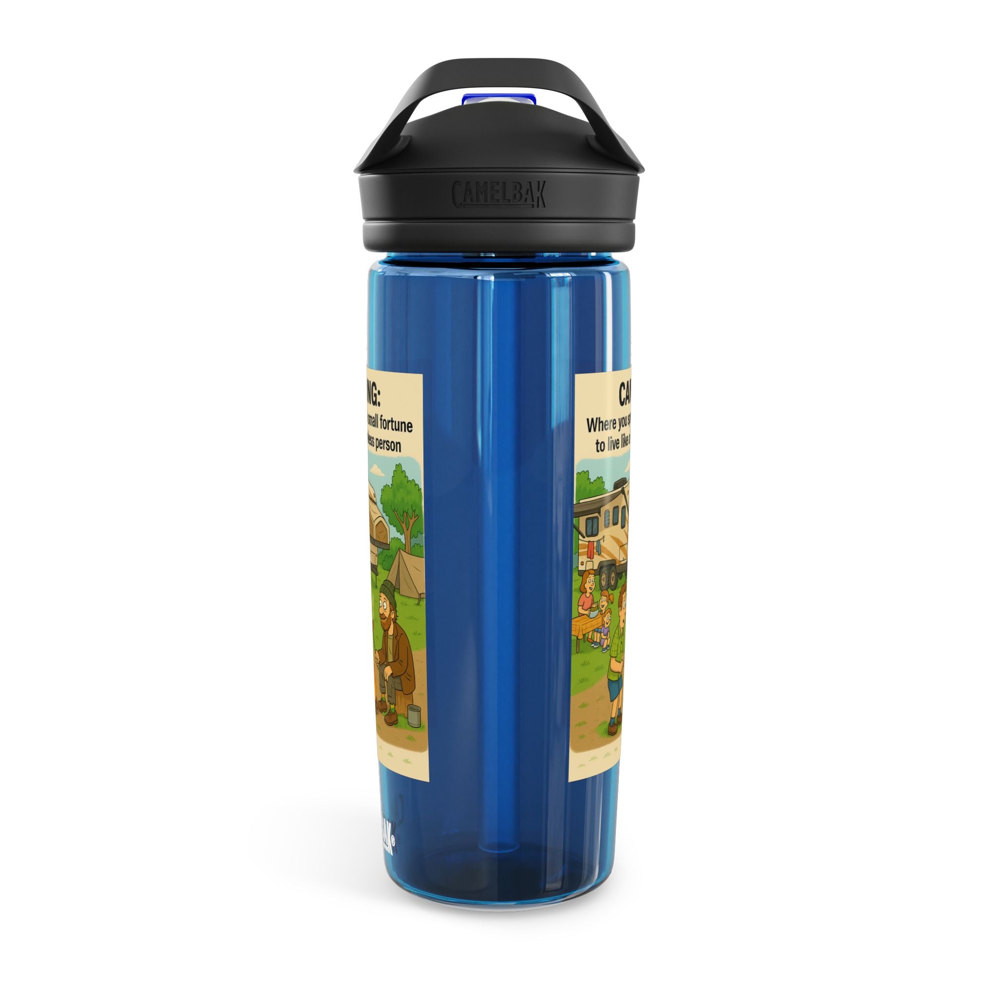 Camping Water Bottle, Funny Outdoor Gift, Hiking Hydration, Adventure Accessory, Eco-friendly Drinkware