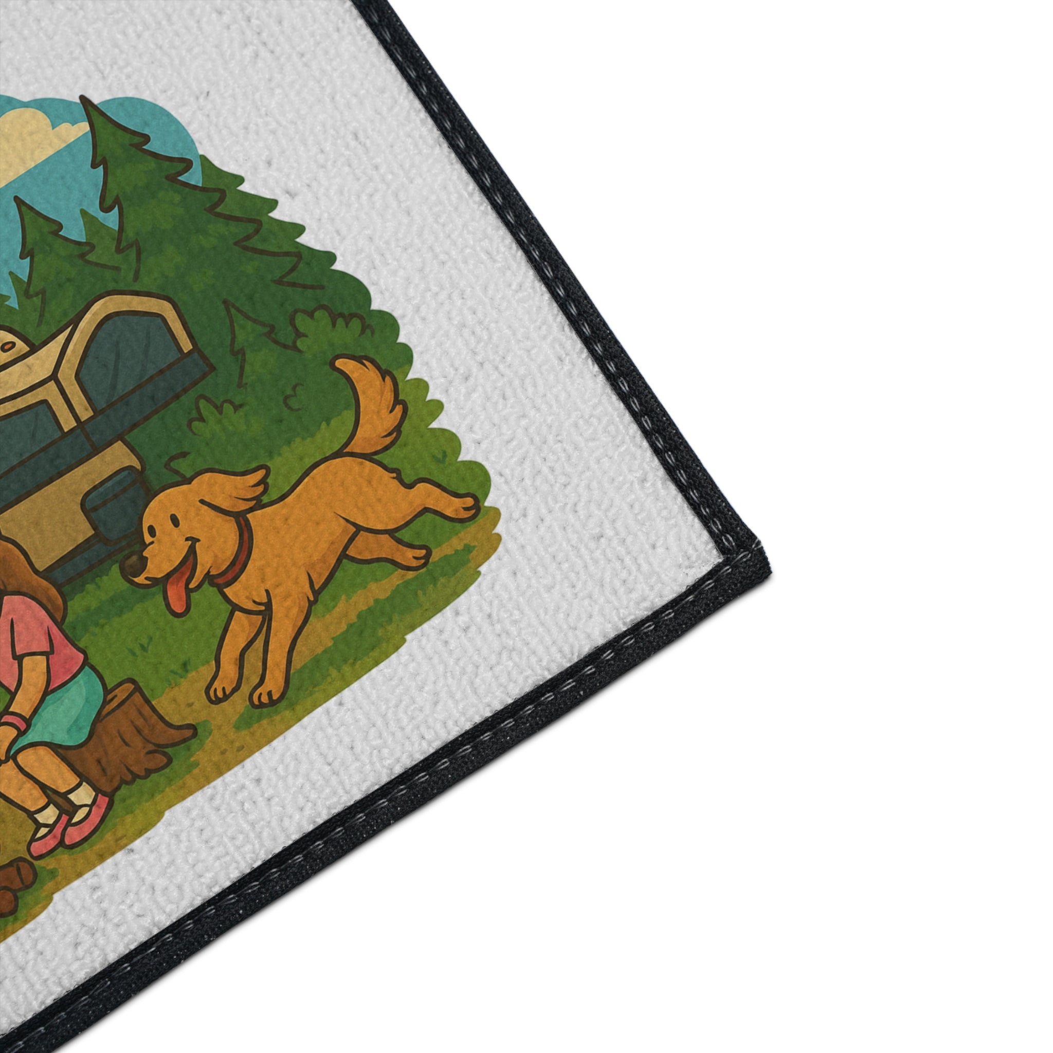 Campfire Fun Floor Mat - Family Camping Decor, Outdoor Rug, S'mores Theme Mat, RV Welcome Mat, Adventurer Gift