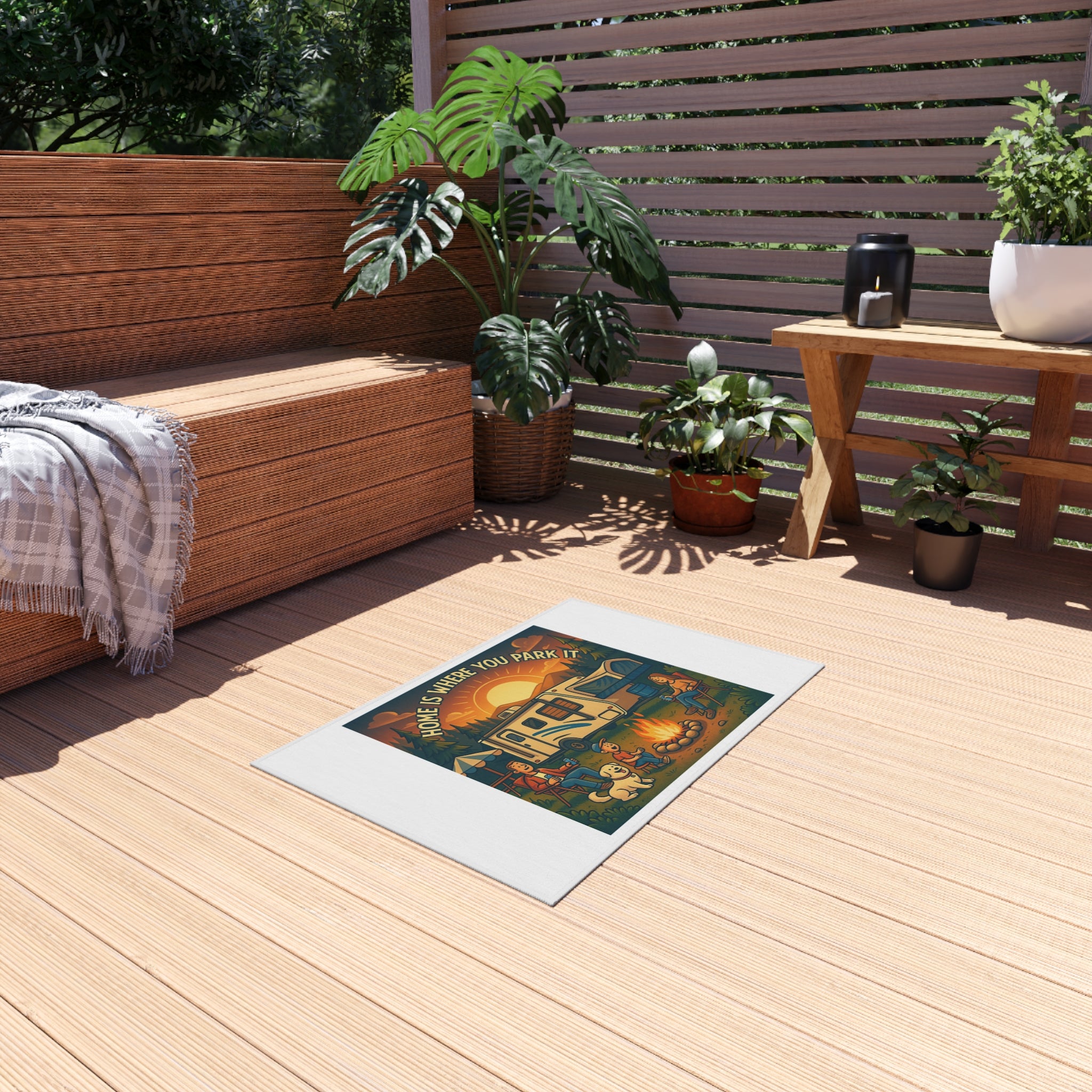 Cozy Outdoor Rug - Perfect for Camping, RVing, Patios, Home Decor, Bohemian Style