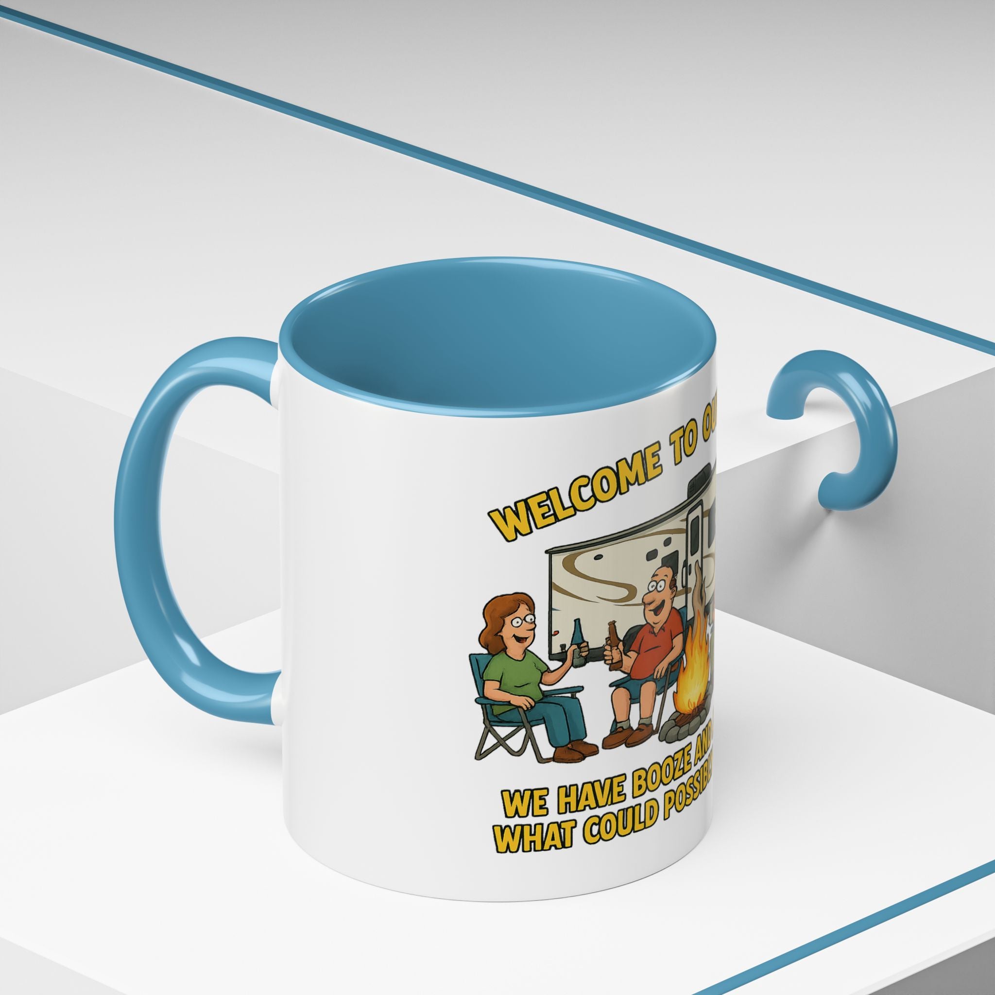 Cozy Firepit Mug | Ideal for Camping Lovers, Humorous Coffee Gifts, Outdoor Gatherings, Funny Kitchen Decor, Welcome Party Accessories