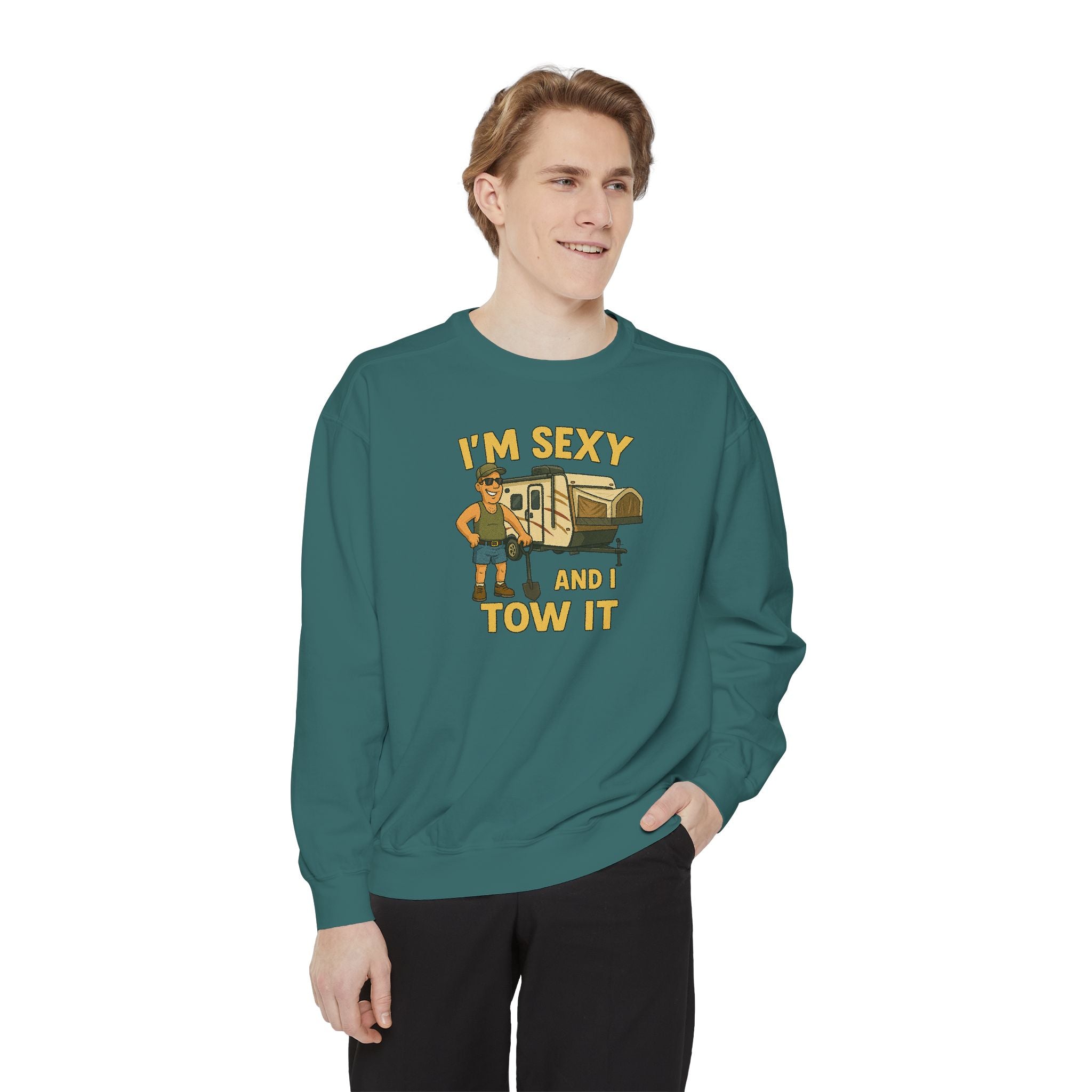 Funny Tow Truck Sweatshirt, Unisex Garment-Dyed Pullover, Casual Gift for Drivers, Trucking Humor Apparel, Cozy Fall Outfit, Perfect [...]