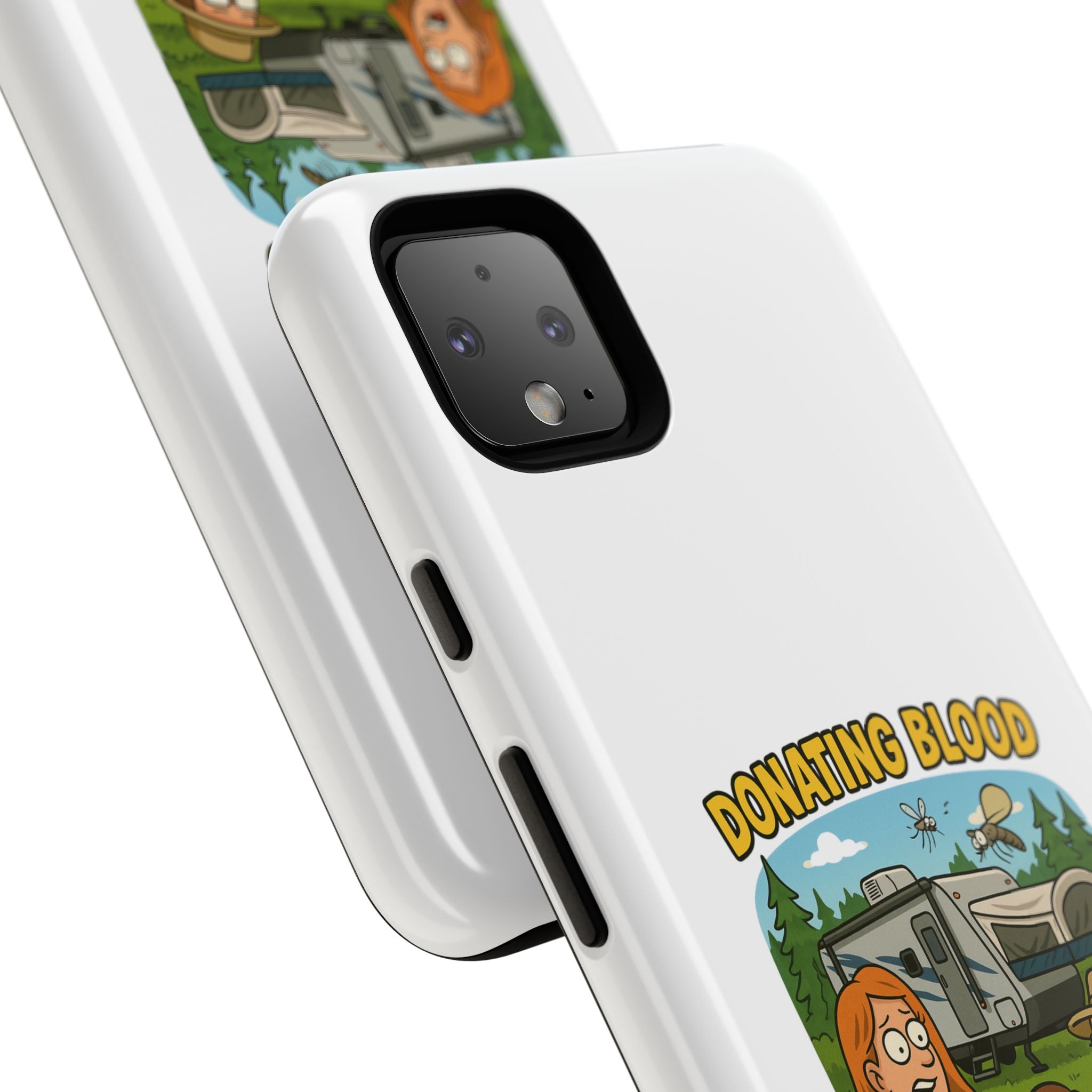 Humorous Phone Case - Donating Blood Mosquito Design, Funny Gift for Nurses, Outdoor Lovers, Eco-Friendly Gift, Summer Fun