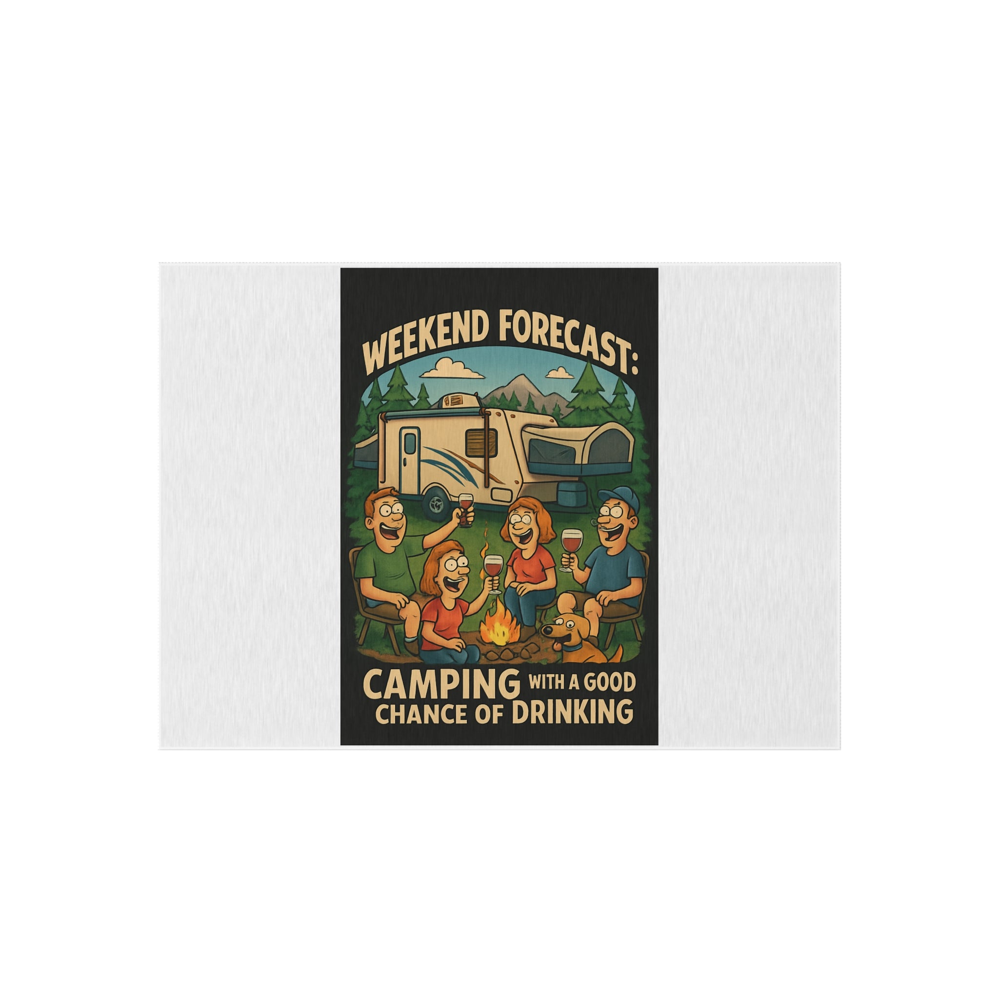 Camping Outdoor Rug with Fun Design, Picnic Mat, Patio Decor, Boho Style, Home & Garden Gift