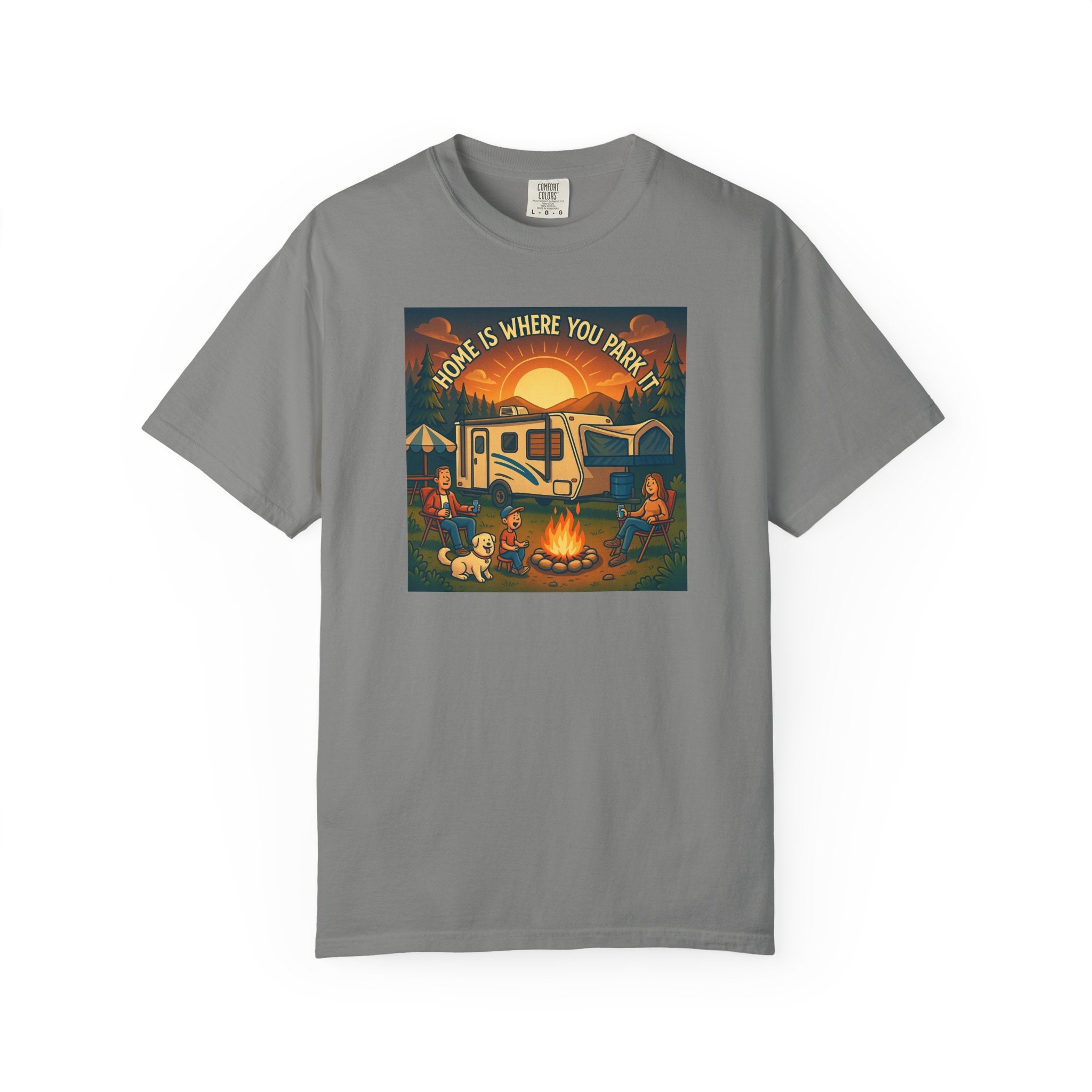 Adventure T-Shirt: "Home Is Where You Park" Camping Vibes