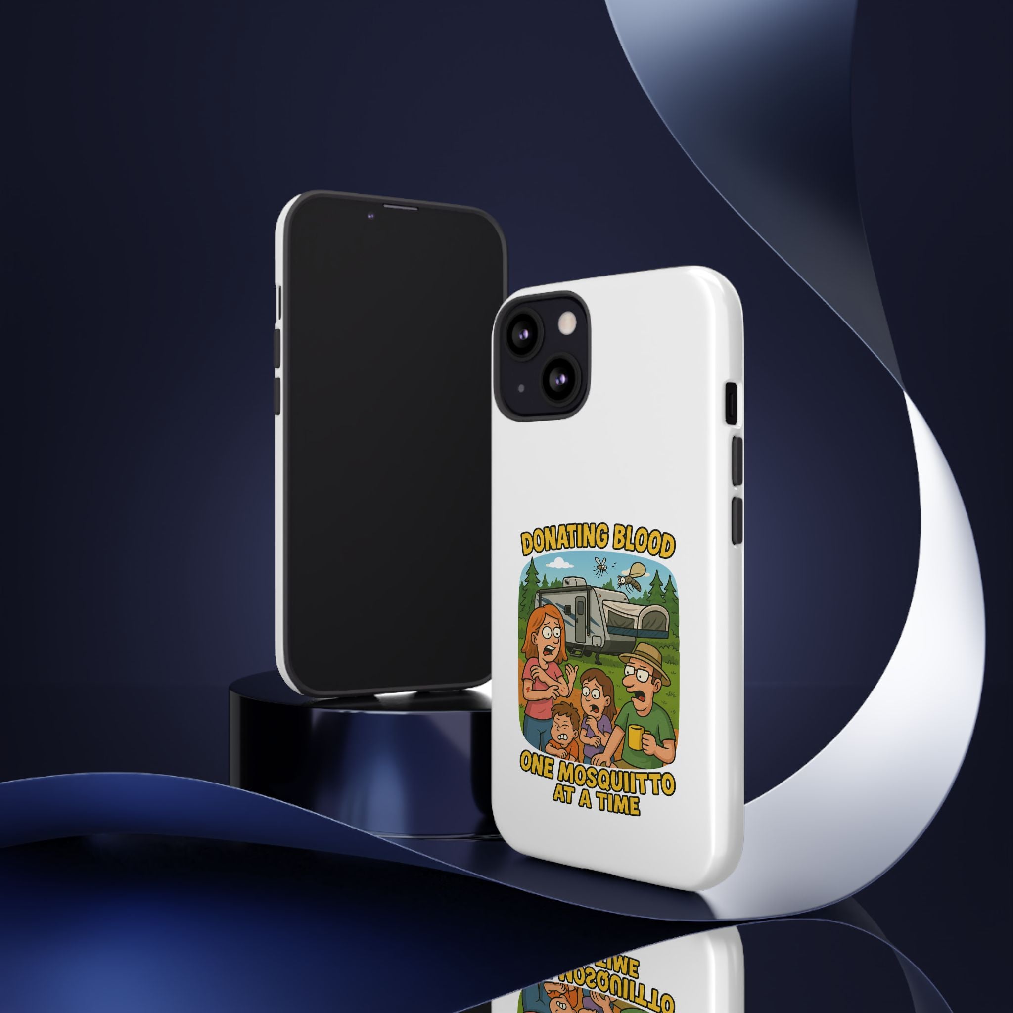 Humorous Phone Case - Donating Blood Mosquito Design, Funny Gift for Nurses, Outdoor Lovers, Eco-Friendly Gift, Summer Fun