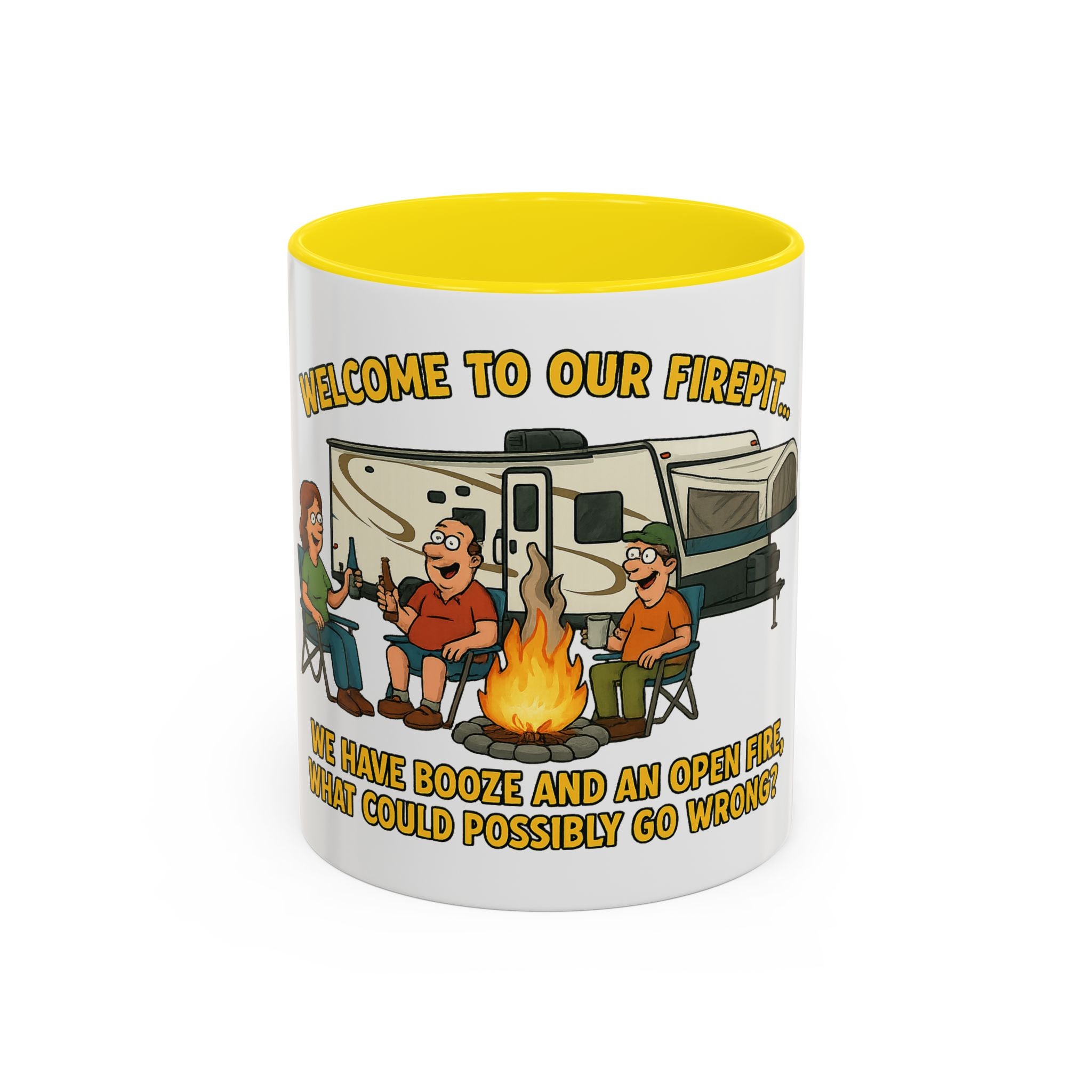 Cozy Firepit Mug | Ideal for Camping Lovers, Humorous Coffee Gifts, Outdoor Gatherings, Funny Kitchen Decor, Welcome Party Accessories