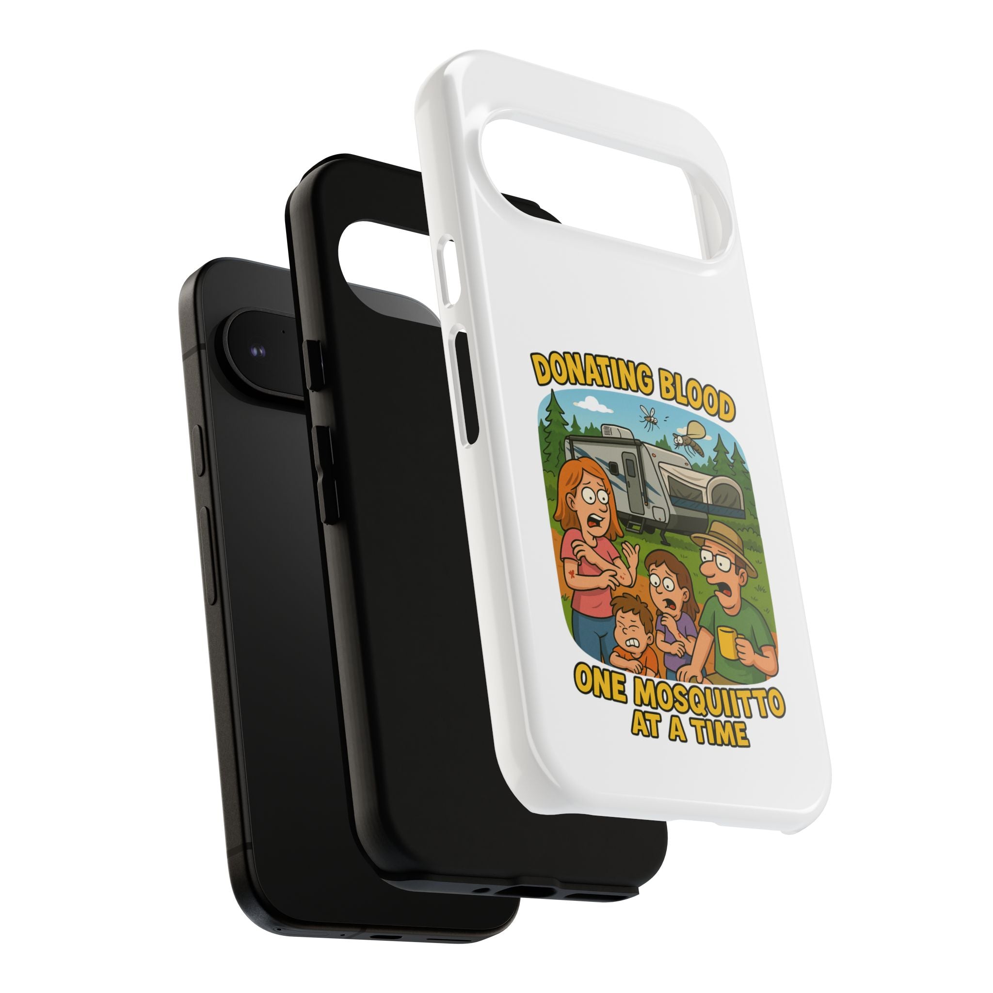 Humorous Phone Case - Donating Blood Mosquito Design, Funny Gift for Nurses, Outdoor Lovers, Eco-Friendly Gift, Summer Fun