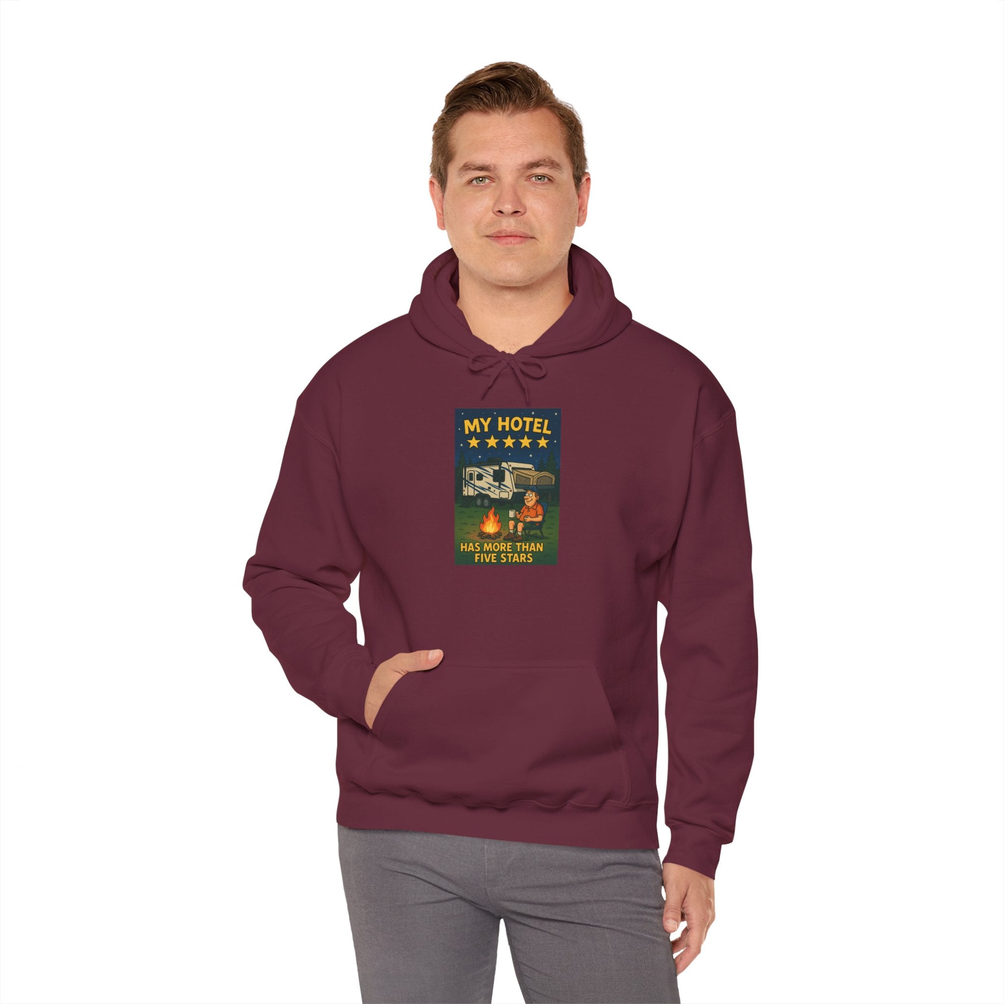 Cozy Camping Hoodie - My Hotel, Outdoor Adventure Apparel, Travel Gift, Nature Lovers Sweatshirt, Camping Gear