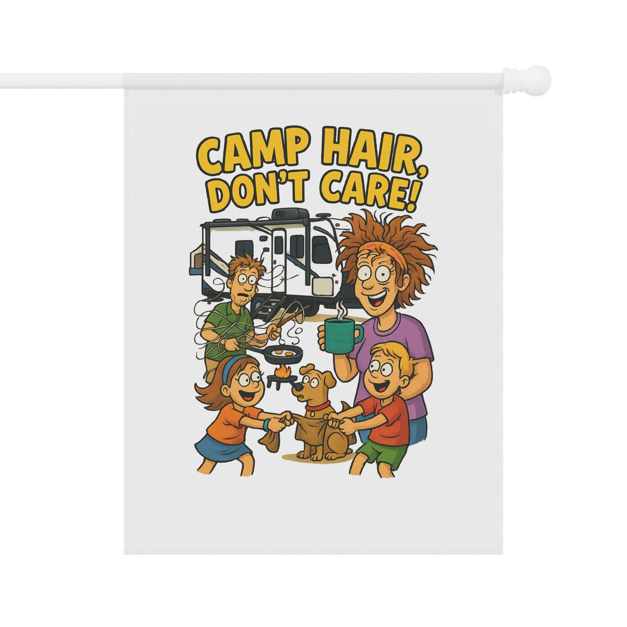 Fun Camp Banner, Gardening Decor, Outdoor Celebration Flag, Family Camping Decoration, Summer Garden Sign
