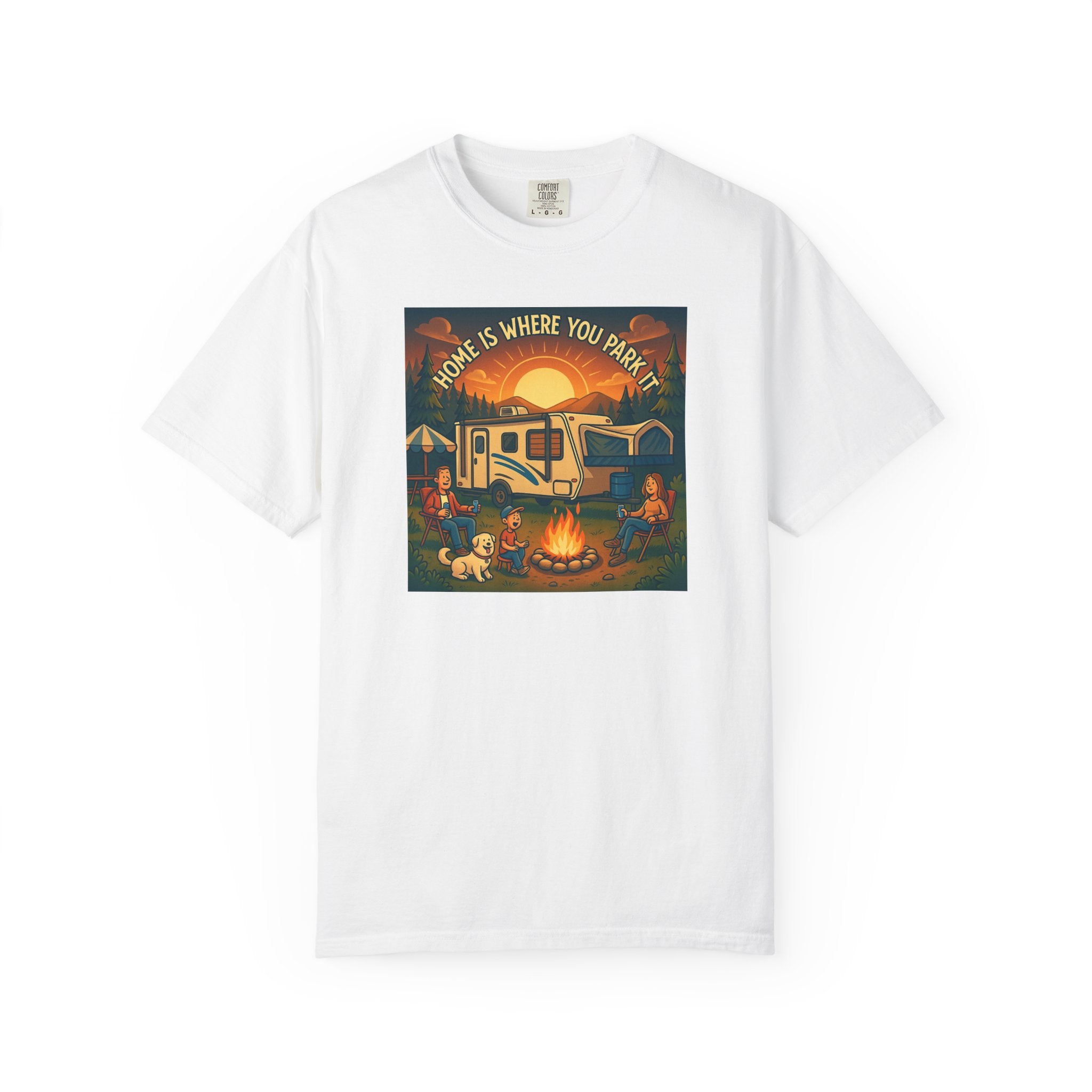 Adventure T-Shirt: "Home Is Where You Park" Camping Vibes