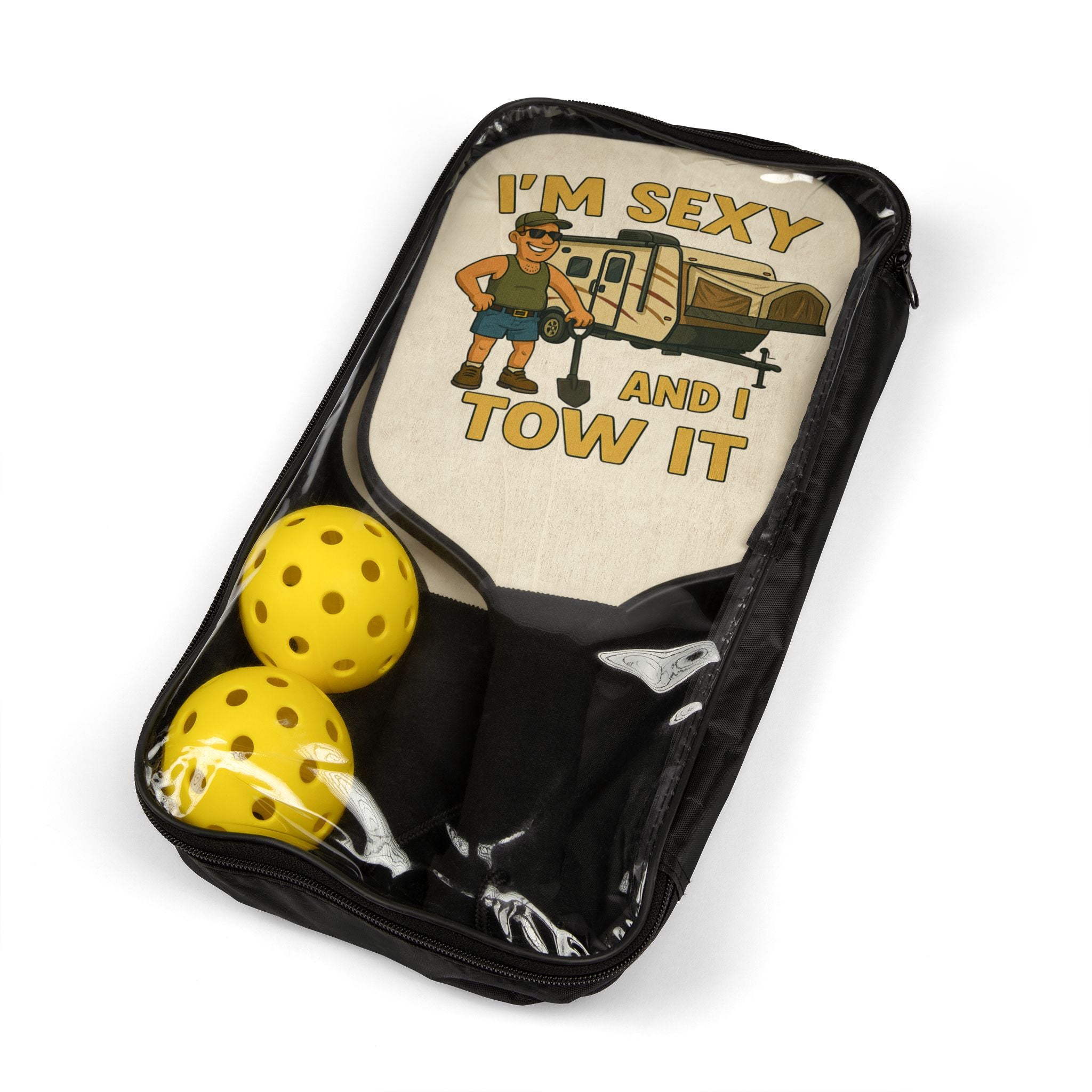 Pickleball Paddle Set with Humor, Fun Pickleball Gear, Perfect Gift for Pickleball Lovers, Sporty and Playful Recreation Set