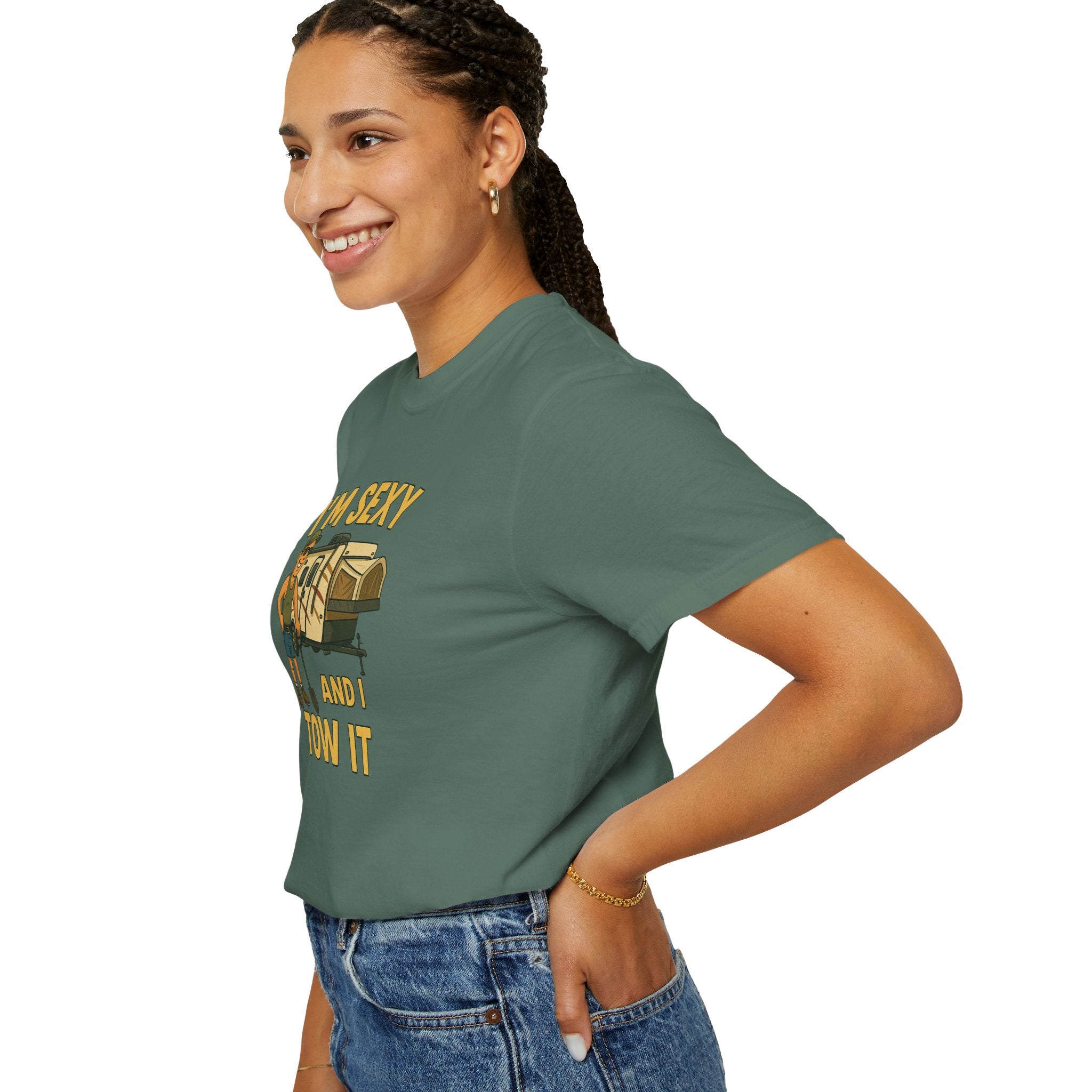 Playful Camping T-Shirt, I'm Sexy and I Tow It Tee, Unisex Outdoor Shirt, Funny Gift for RV Lovers, Travel T-Shirt, Casual Summer Wear