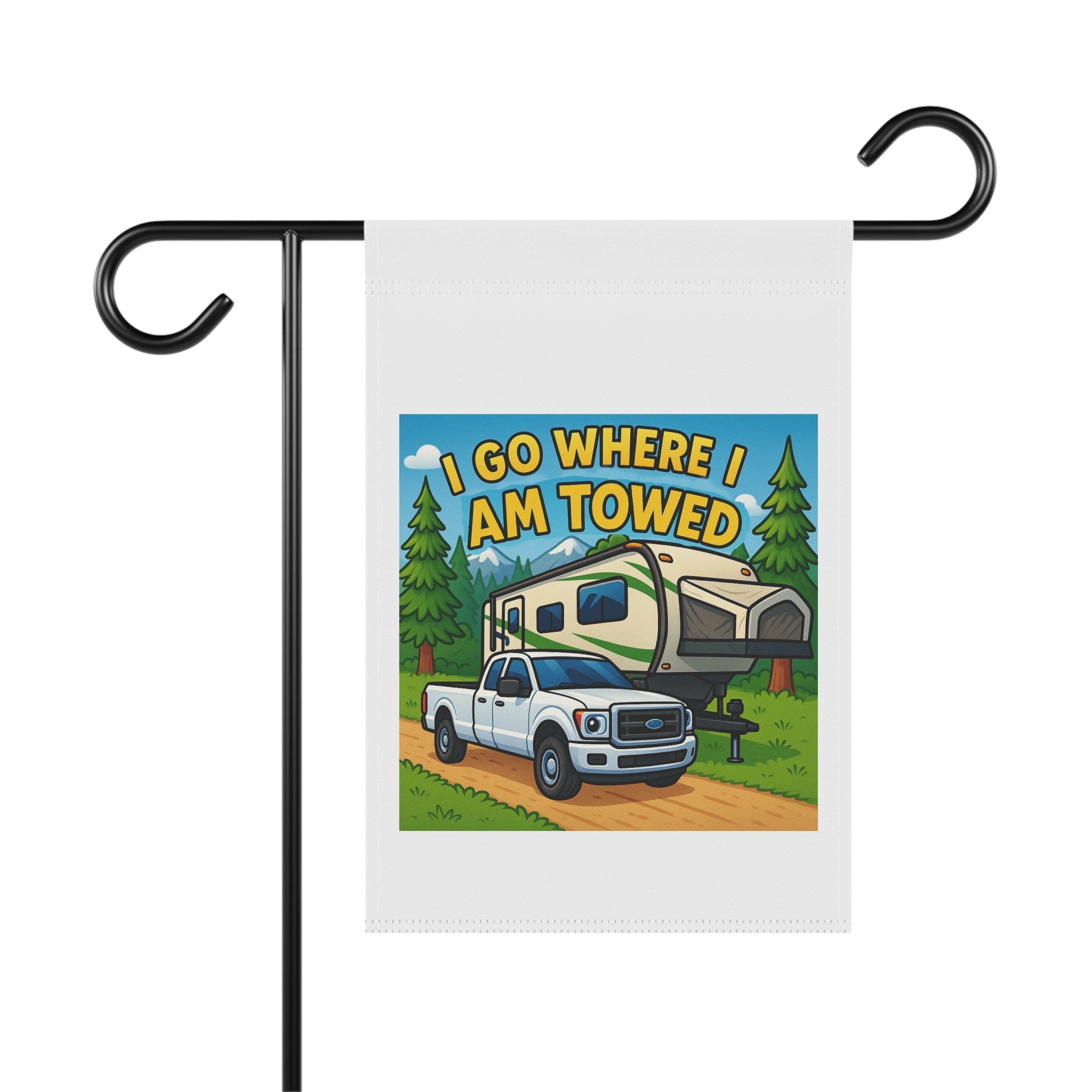 Travel Trailer Banner, RV Garden Decor, Camping Flag, Adventure Home Sign, Outdoor Decoration, Motorhome Gift