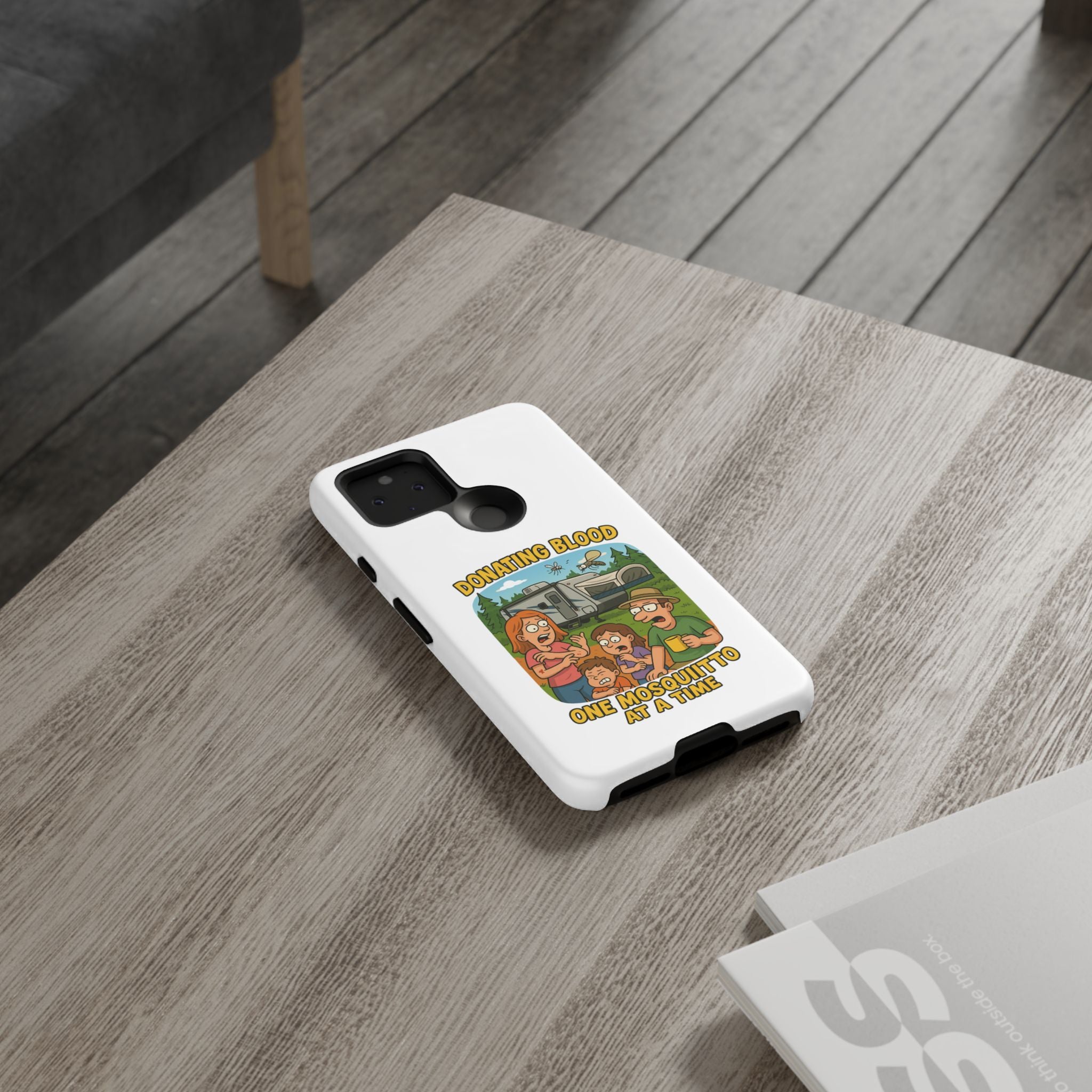 Humorous Phone Case - Donating Blood Mosquito Design, Funny Gift for Nurses, Outdoor Lovers, Eco-Friendly Gift, Summer Fun