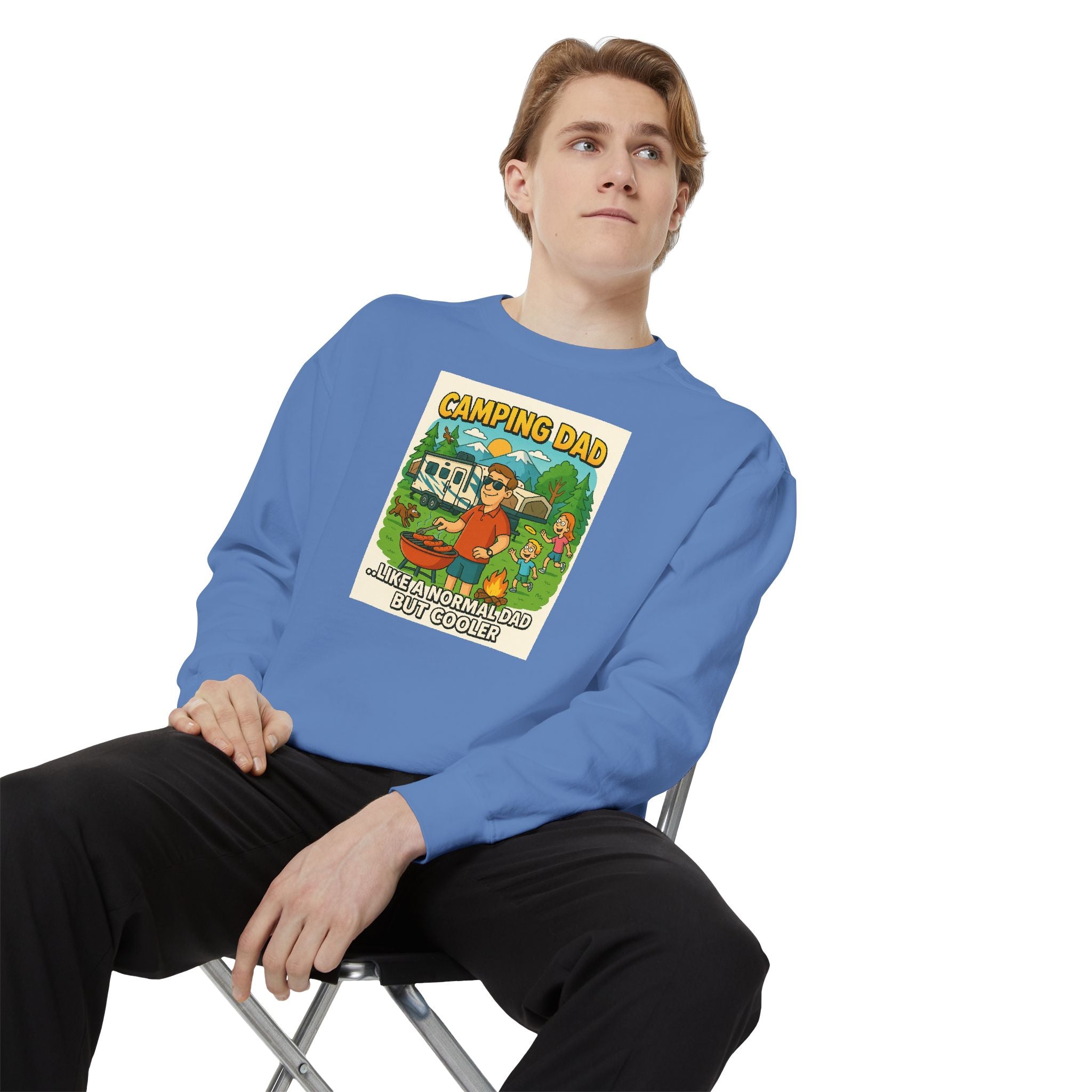 Camping Dad Unisex Garment-Dyed Sweatshirt