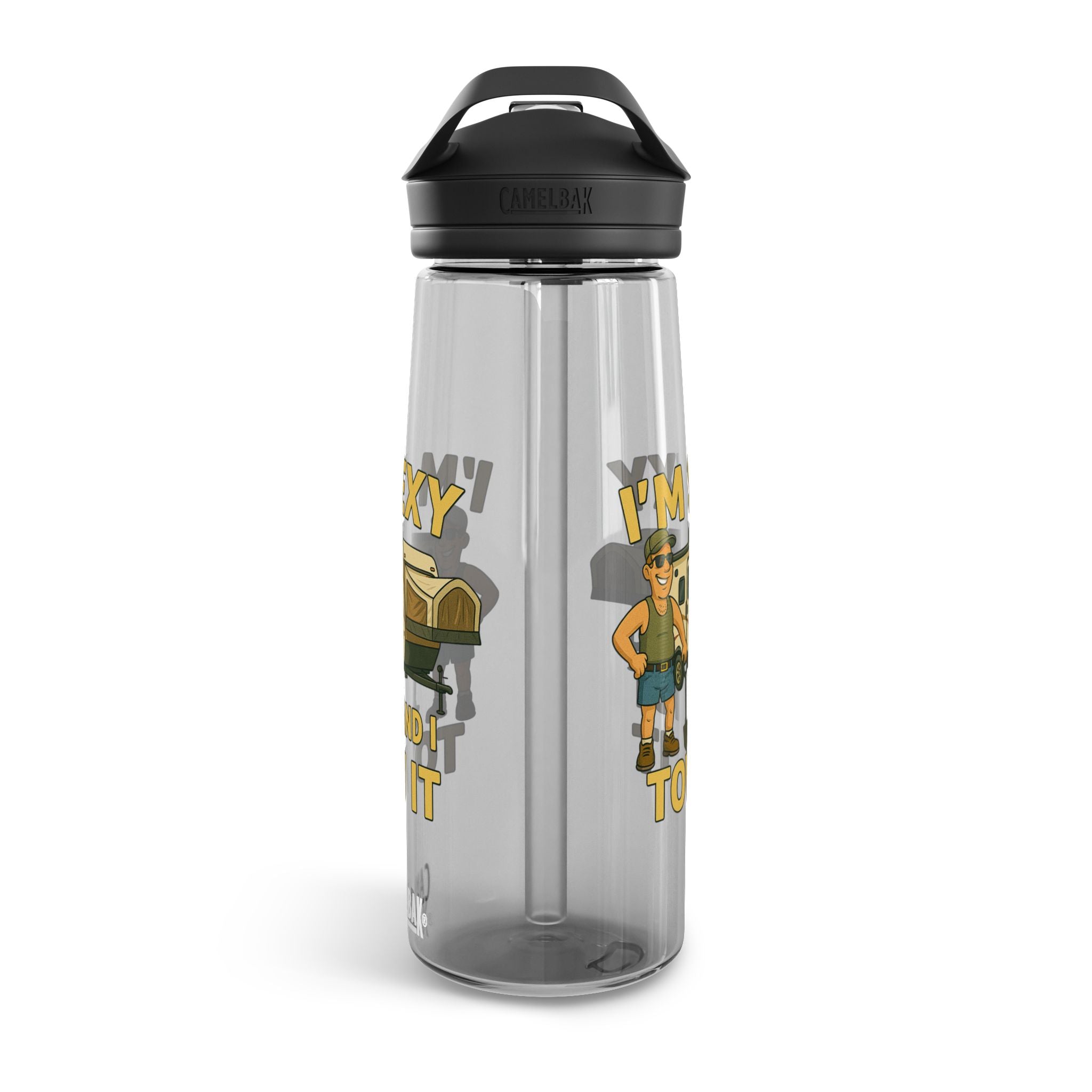 Funny Camper Water Bottle, 20oz/25oz, Outdoor Gear, Camping Gift, Humorous Hydration