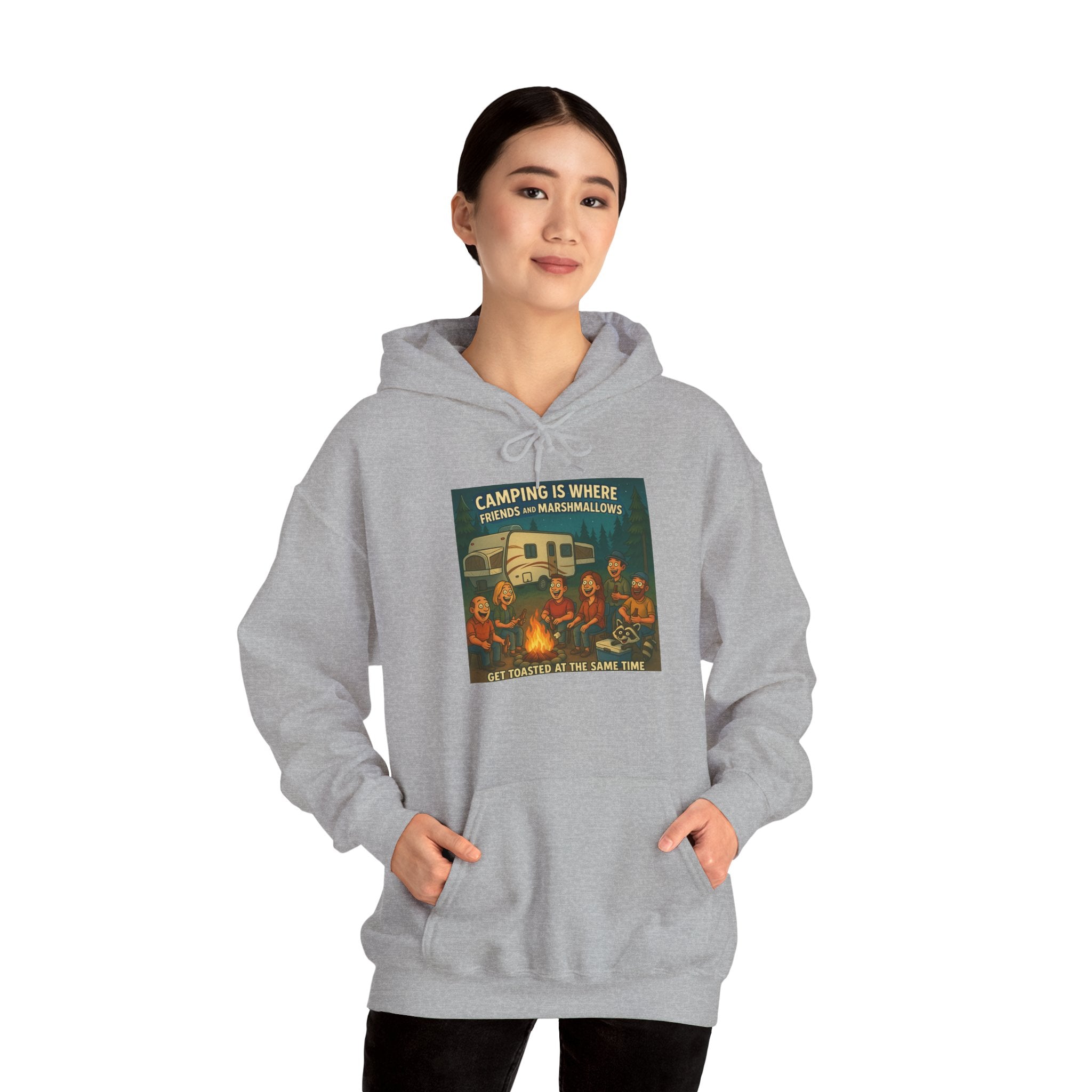 Vintage Camping Unisex Hooded Sweatshirt - Cozy Outdoor Lover Gift, Great for Campfire Nights, Adventure Apparel