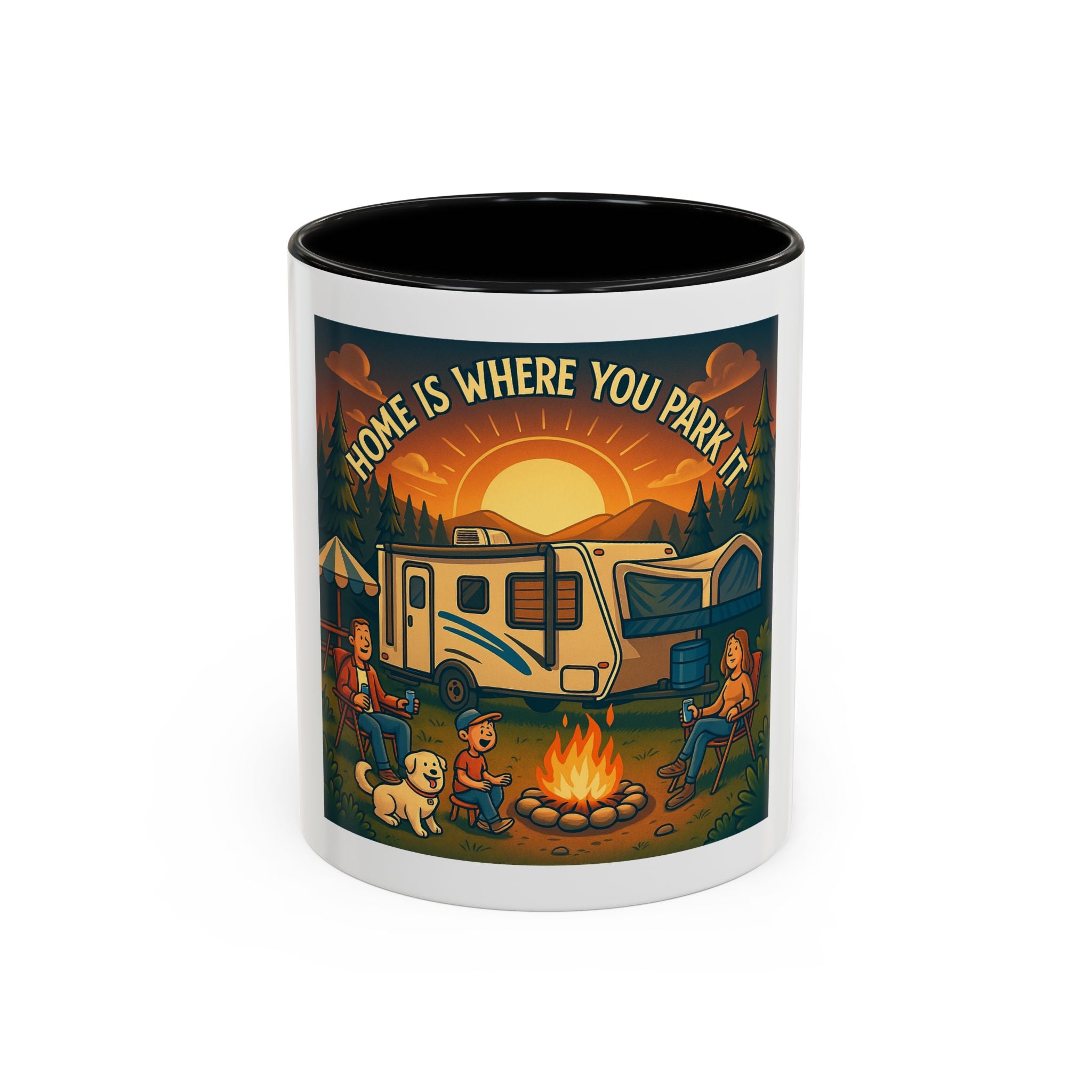 Camping Coffee Mug, Home is Where You Park It, RV Life Mug, Adventure Gift, Outdoor Enthusiast Drinkware